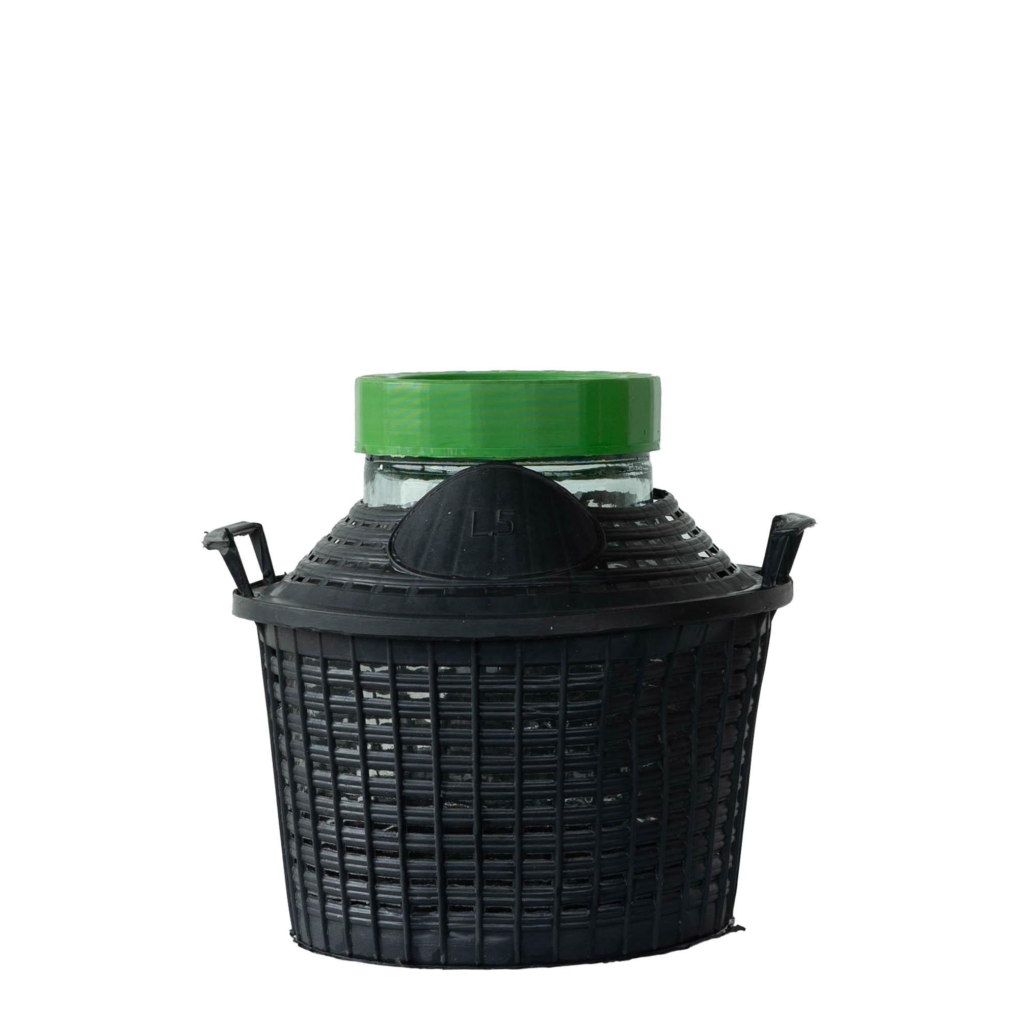5 l wide-neck glass balloon bottle, opening: screw cap
