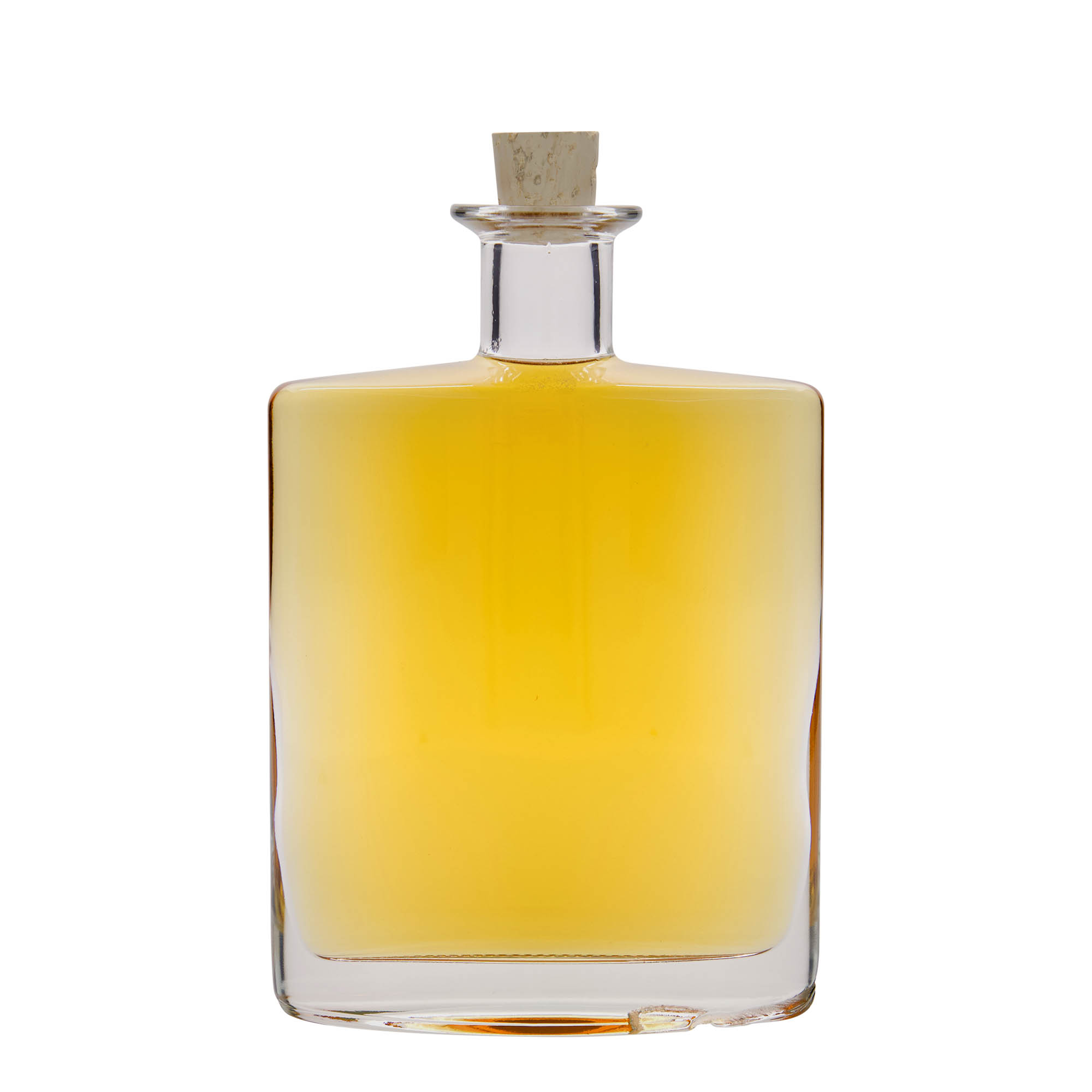 700 ml glass bottle 'Zorbas', oval, closure: cork