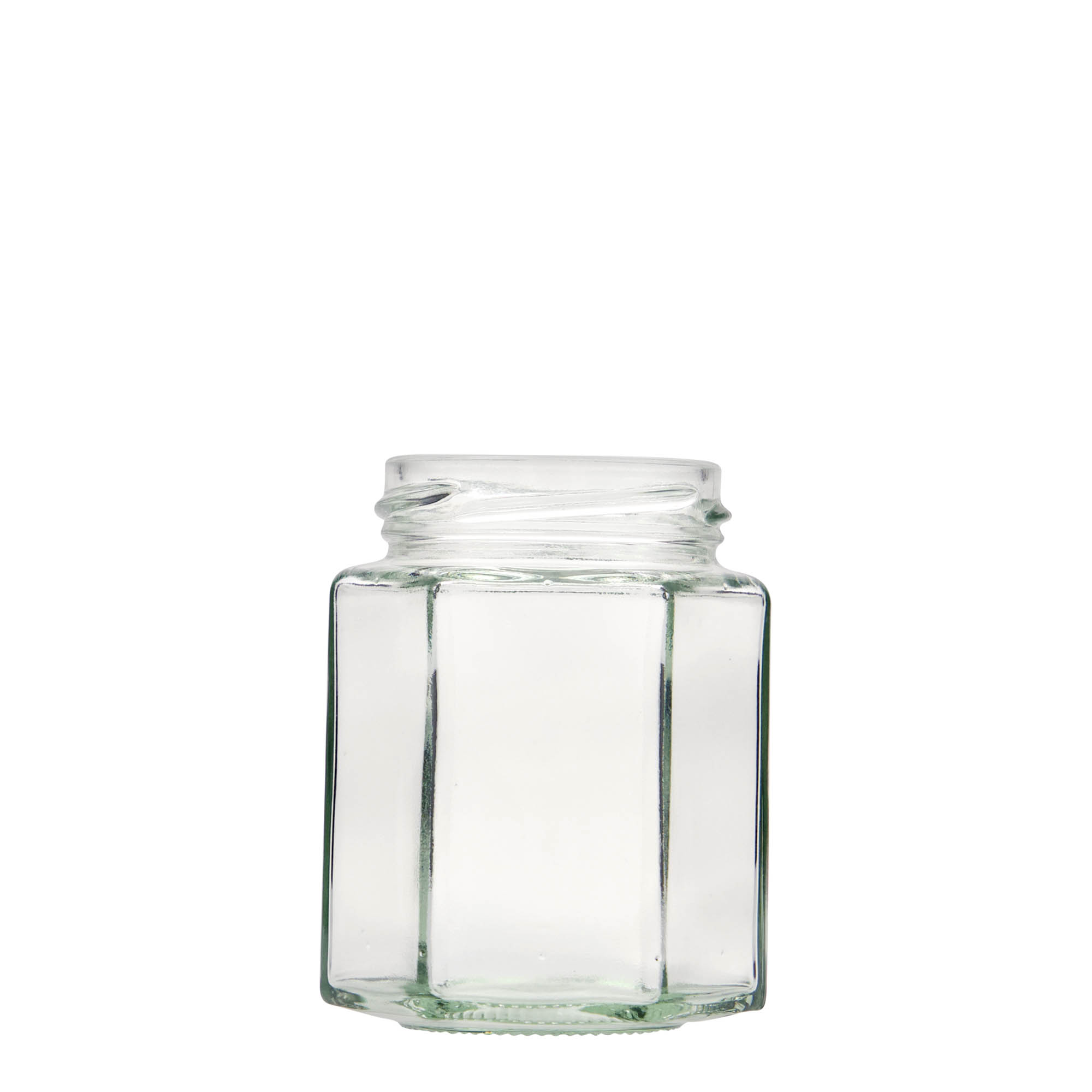 196 ml hexagonal glass, opening: Twist-off (TO 58)