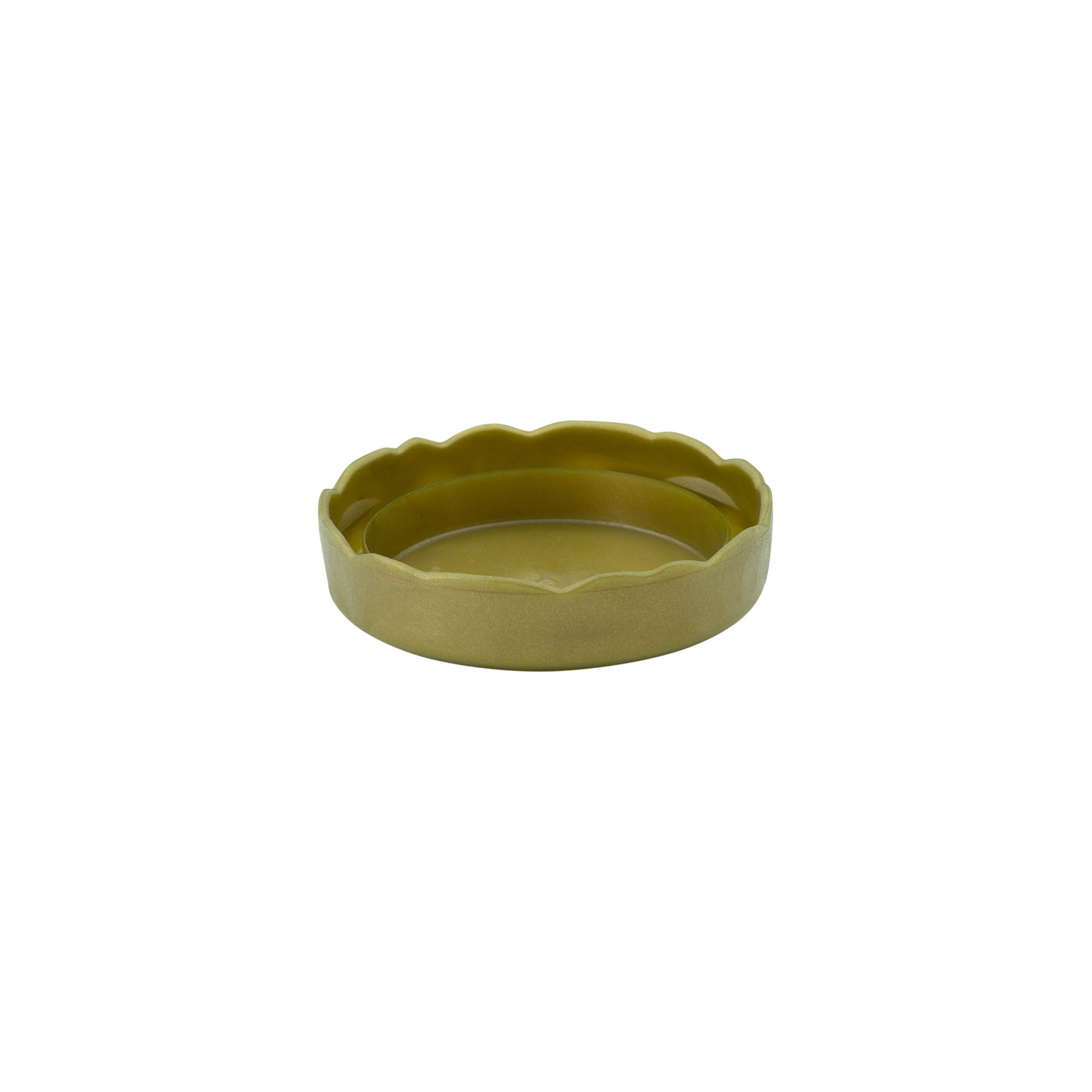 Slip lid for narrow-neck ceramic pot, HDPE plastic, gold