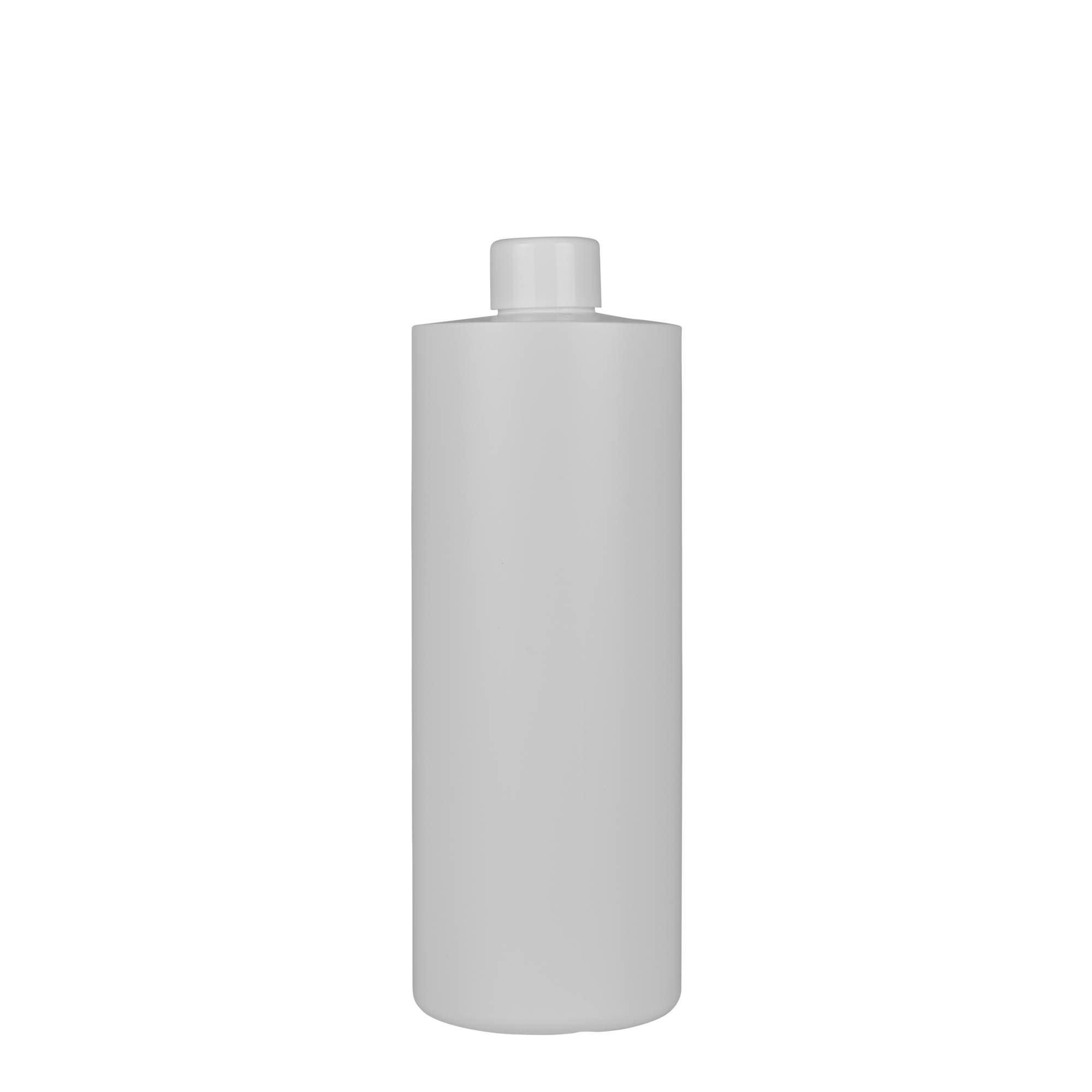 500 ml plastic bottle 'Pipe', green HDPE, white, opening: 24/410 500 ml plastic bottle 'Pipe', green HDPE, white, opening: 24/410