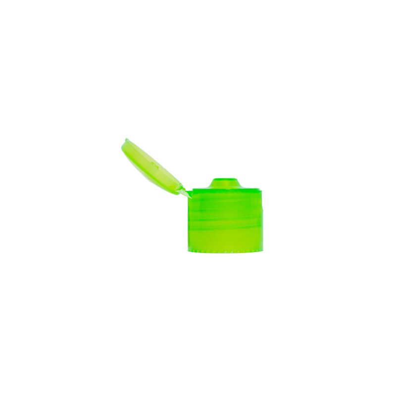 Hinged screw cap, PP plastic, green, for opening: GPI 24/410