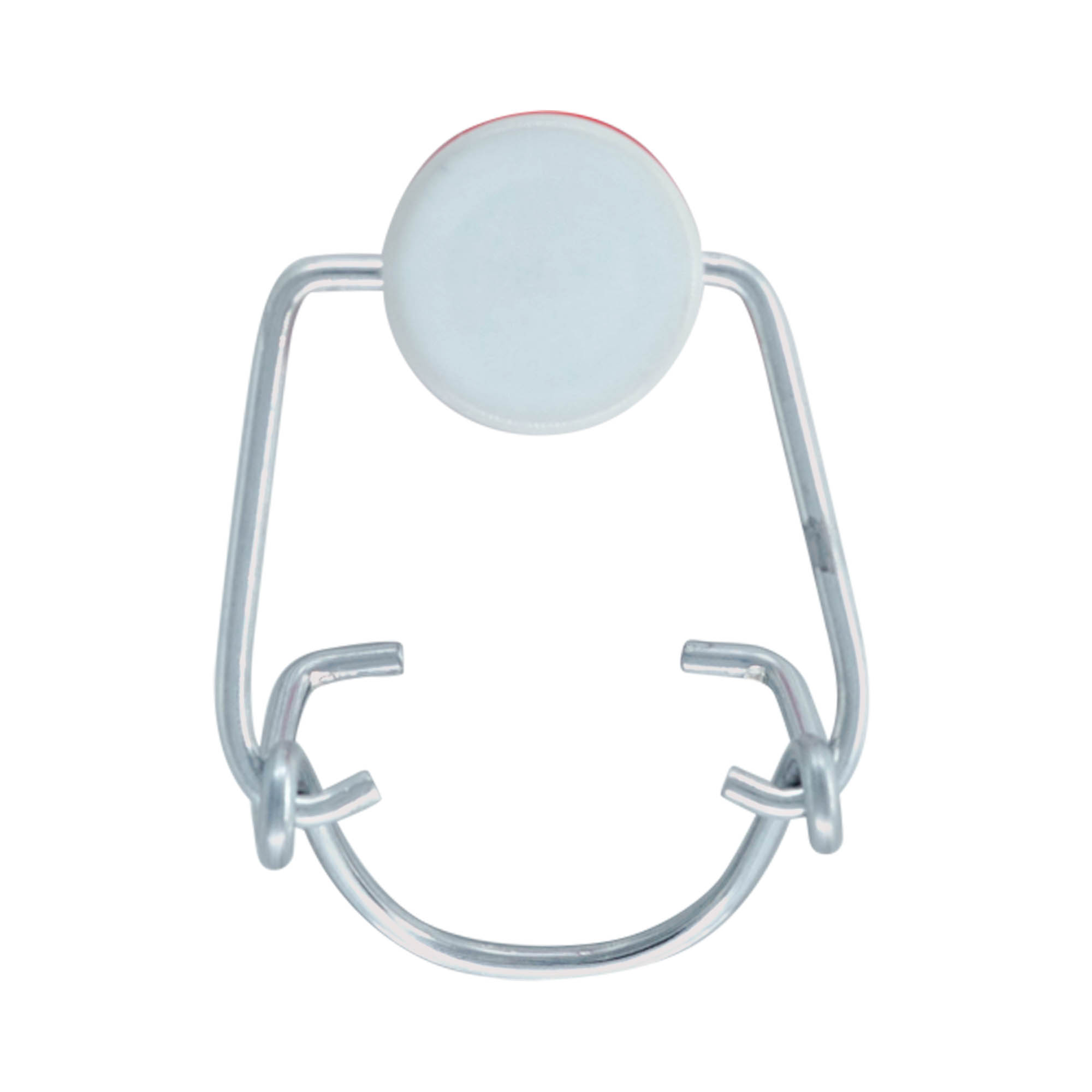Standard clamp closure, plastic, red-white