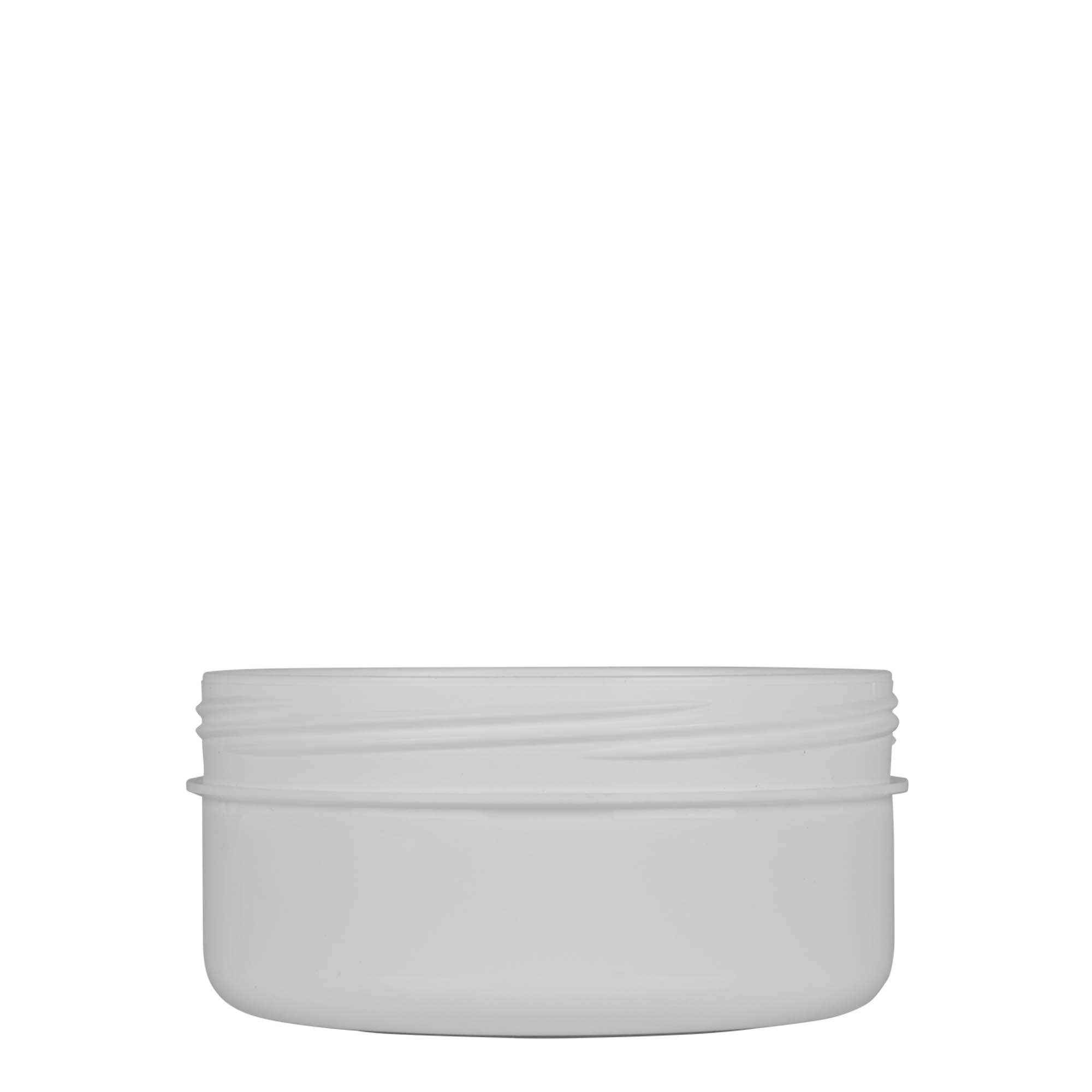 250 ml plastic jar 'White Line', PP, white, opening: screw cap 250 ml plastic jar 'White Line', PP, white, opening: screw cap