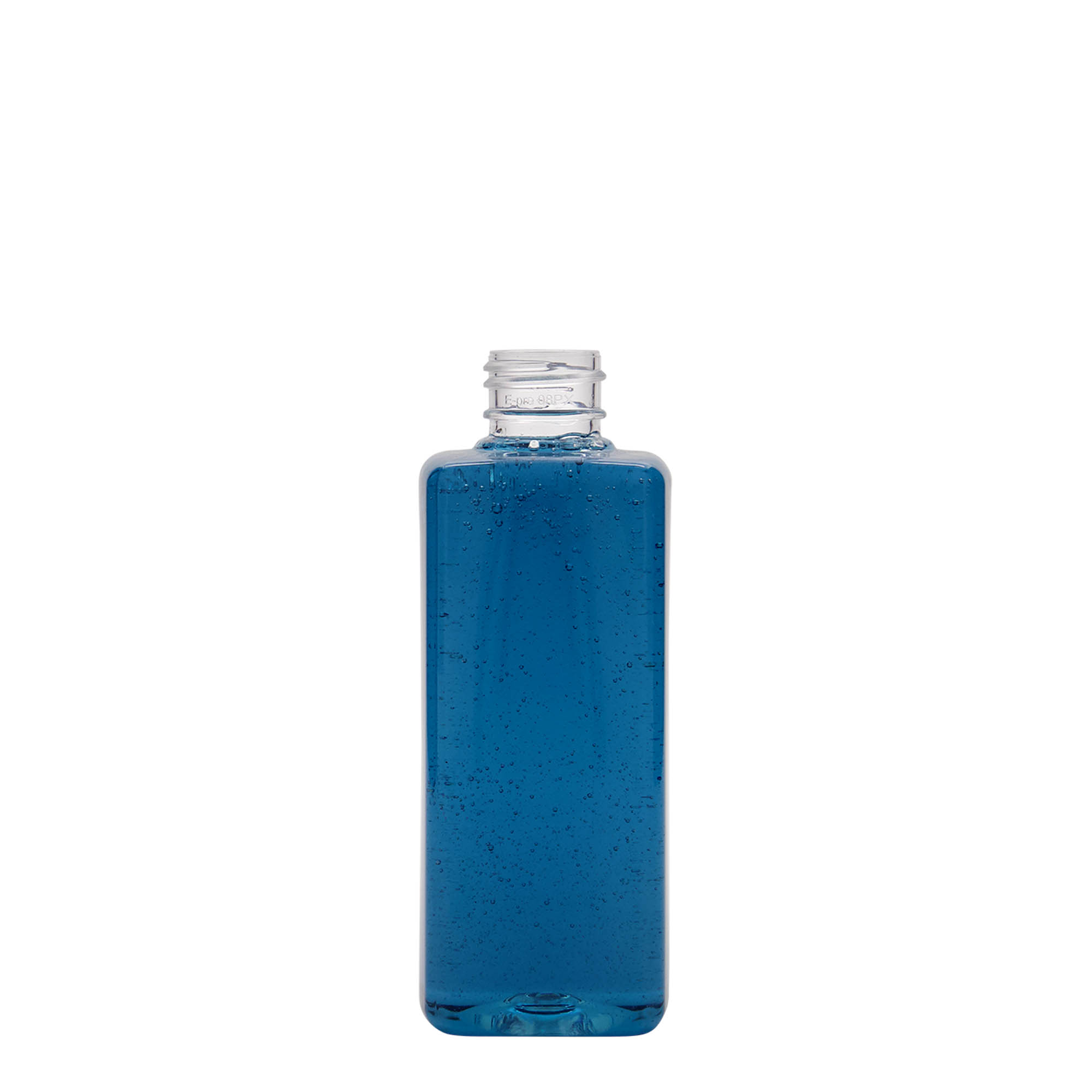 200 ml PET bottle 'Karl', square, plastic, neck: 24/410