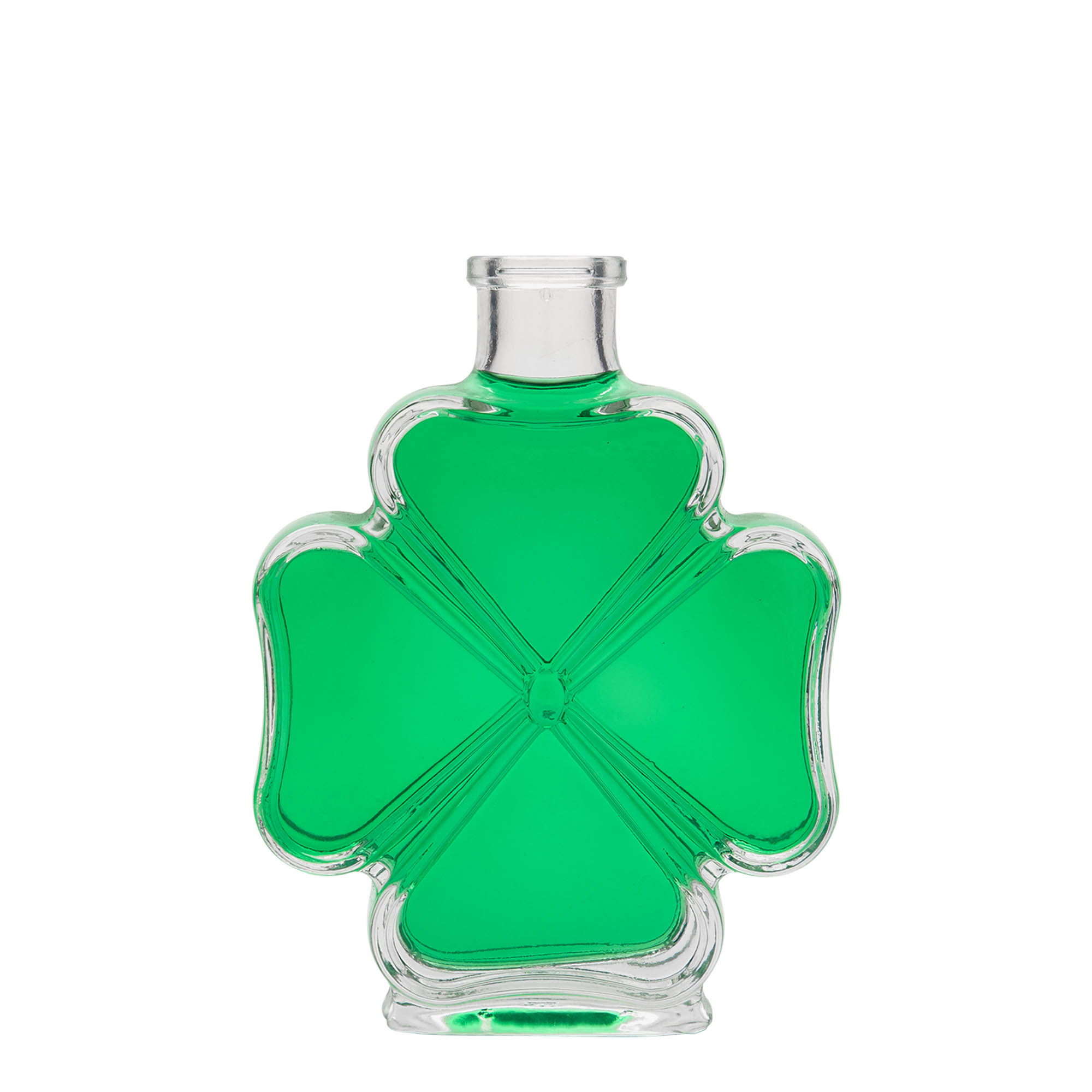 200 ml glass bottle 'Cloverleaf', opening: cork 200 ml glass bottle 'Cloverleaf', opening: cork
