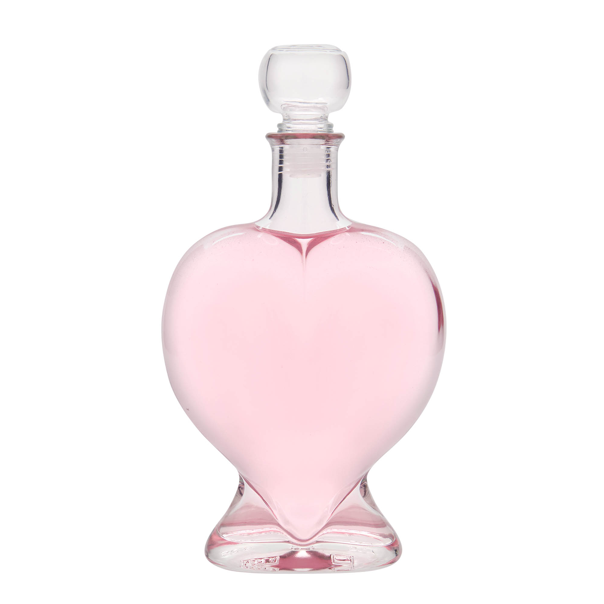 500 ml glass bottle 'Heart', opening: cork 500 ml glass bottle 'Heart', opening: cork
