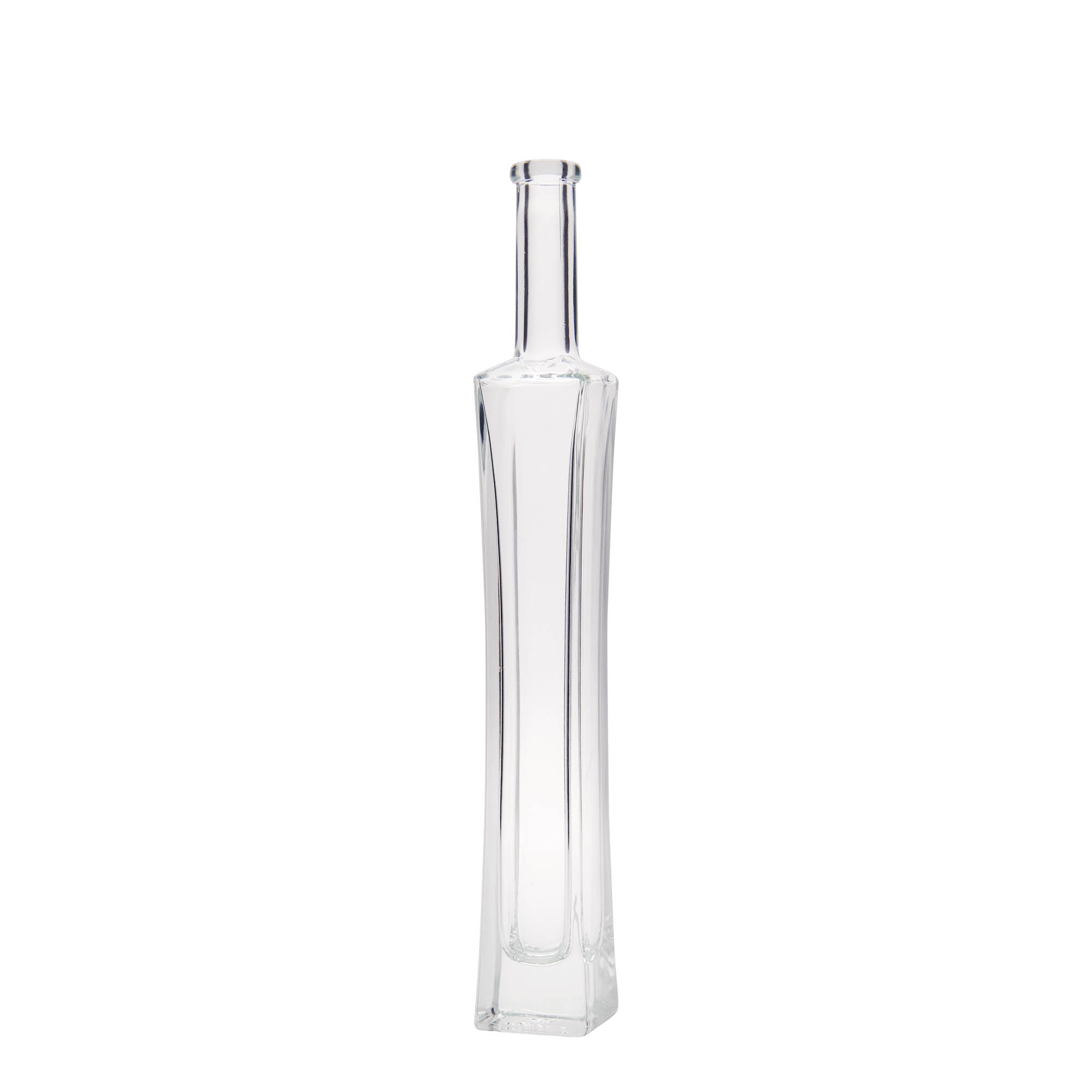 100 ml glass bottle 'Koko', square, opening: cork