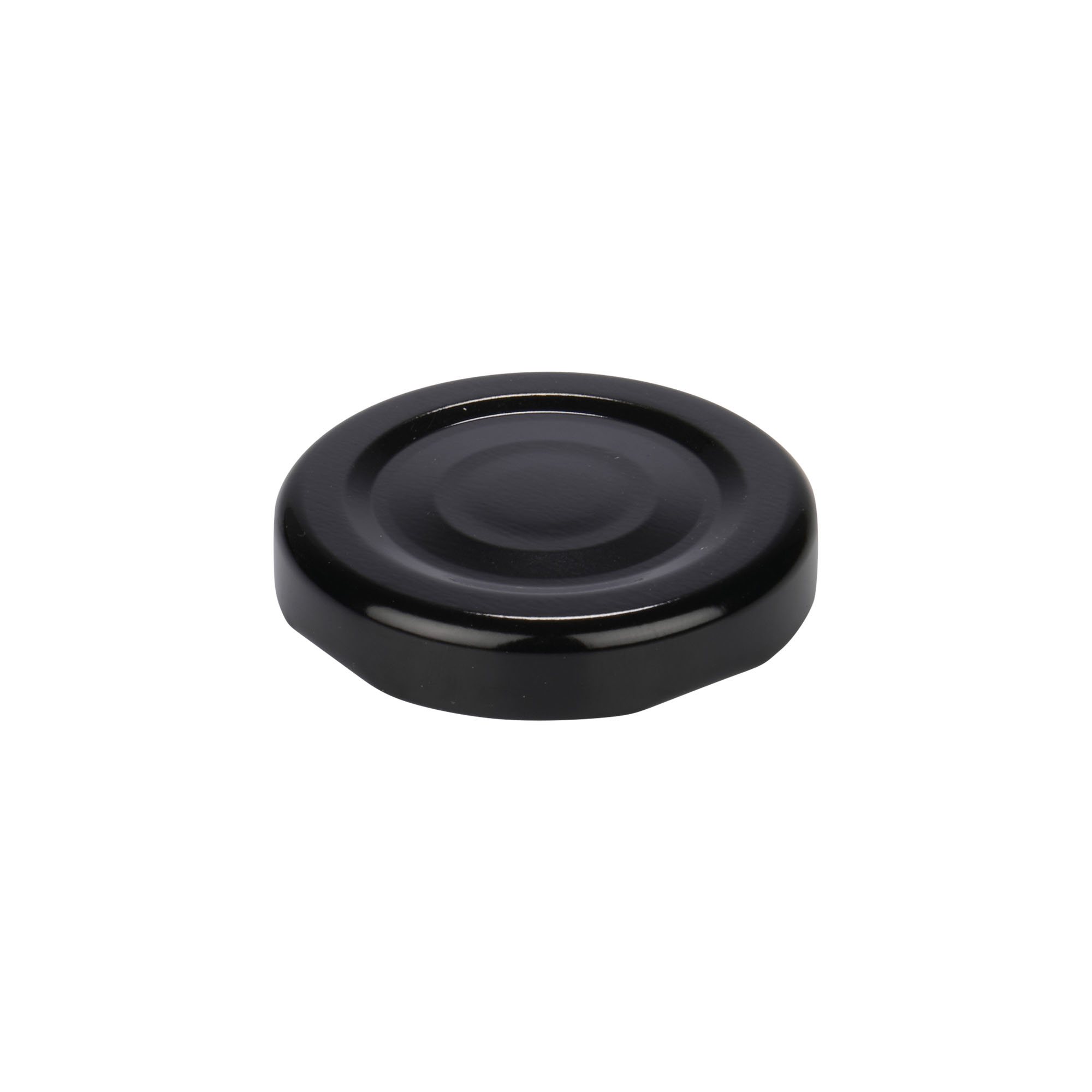 Twist-off lid, tinplate, black, for opening: TO 43