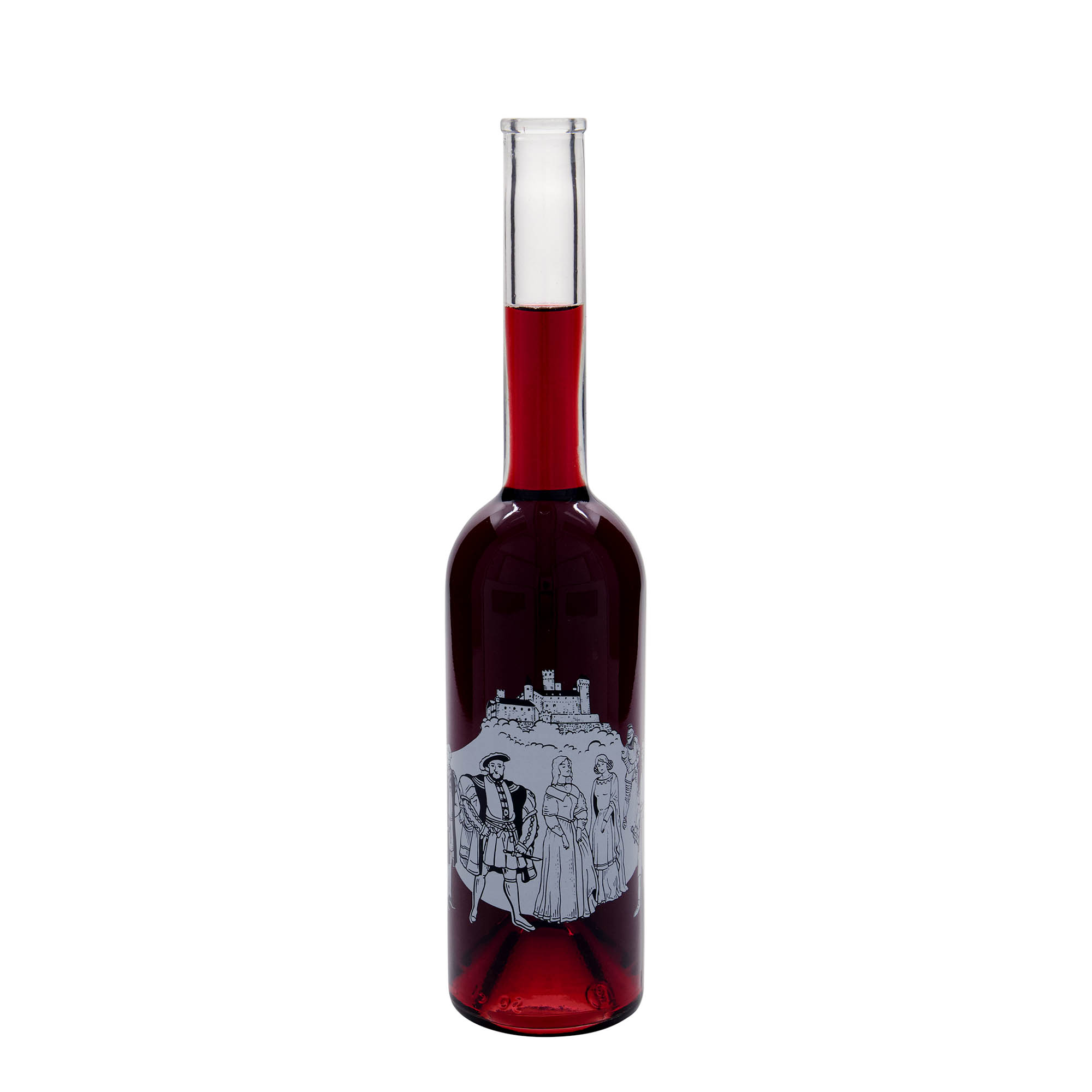 500 ml glass bottle 'Opera', design: medieval, opening: cork 500 ml glass bottle 'Opera', design: medieval, opening: cork