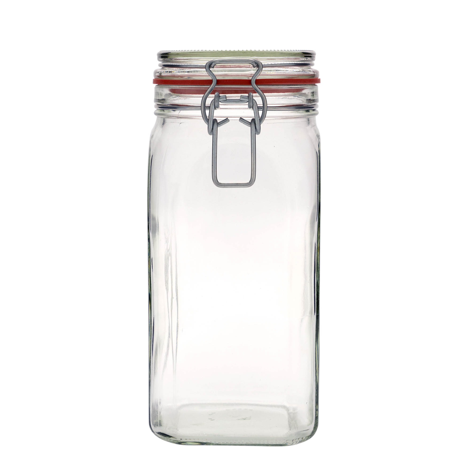 1,540 ml wire bail jar, square, opening: wire bail closure