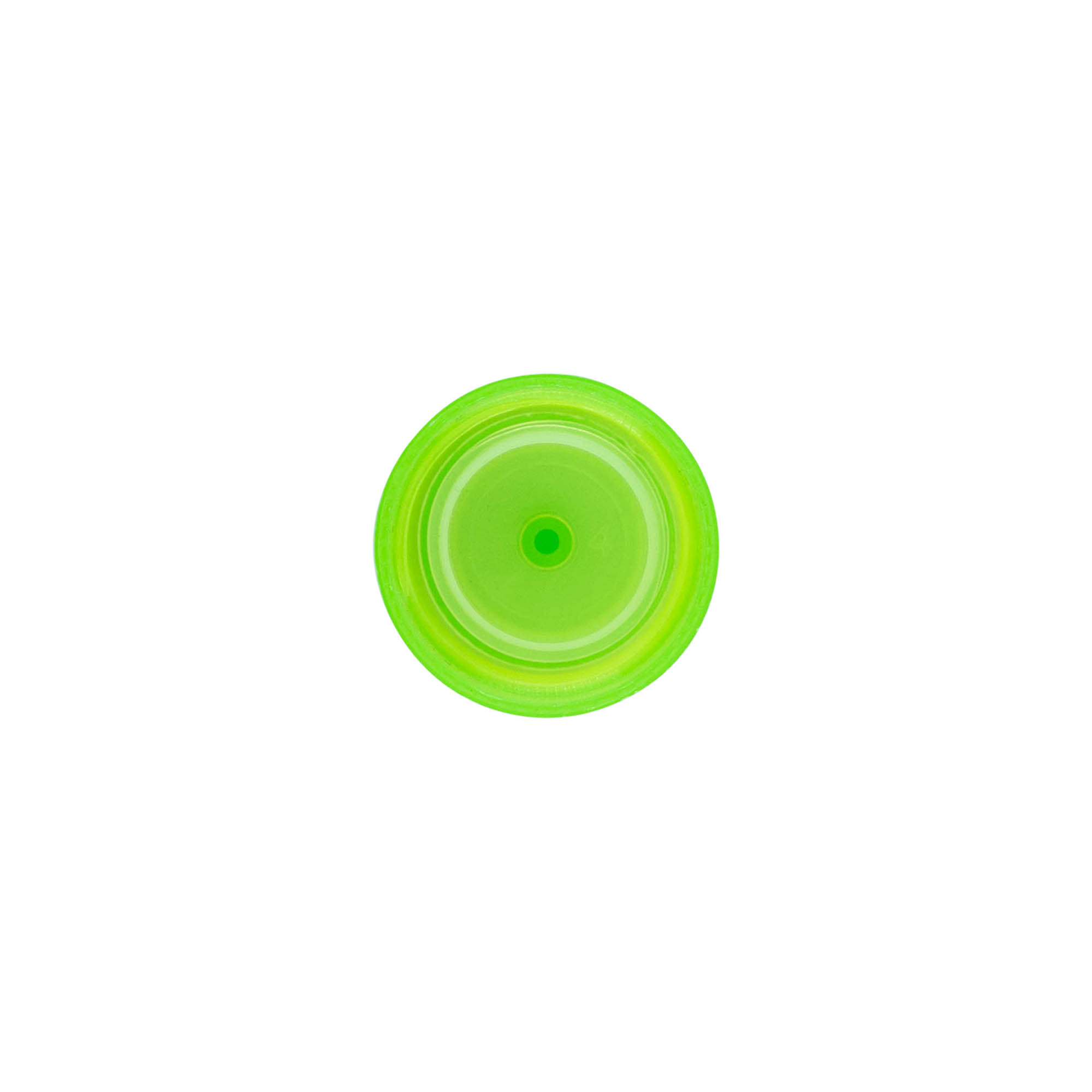Screw cap with syringe insert, PP plastic, green, for opening: 24/410