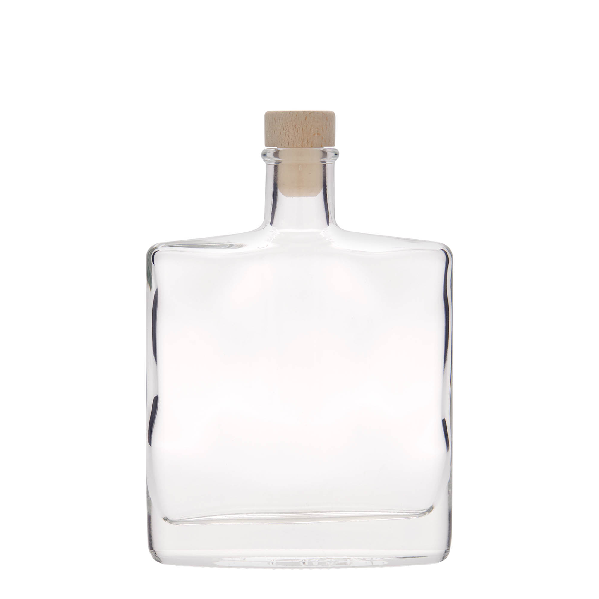 350 ml glass bottle 'Zorbas', oval, opening: cork