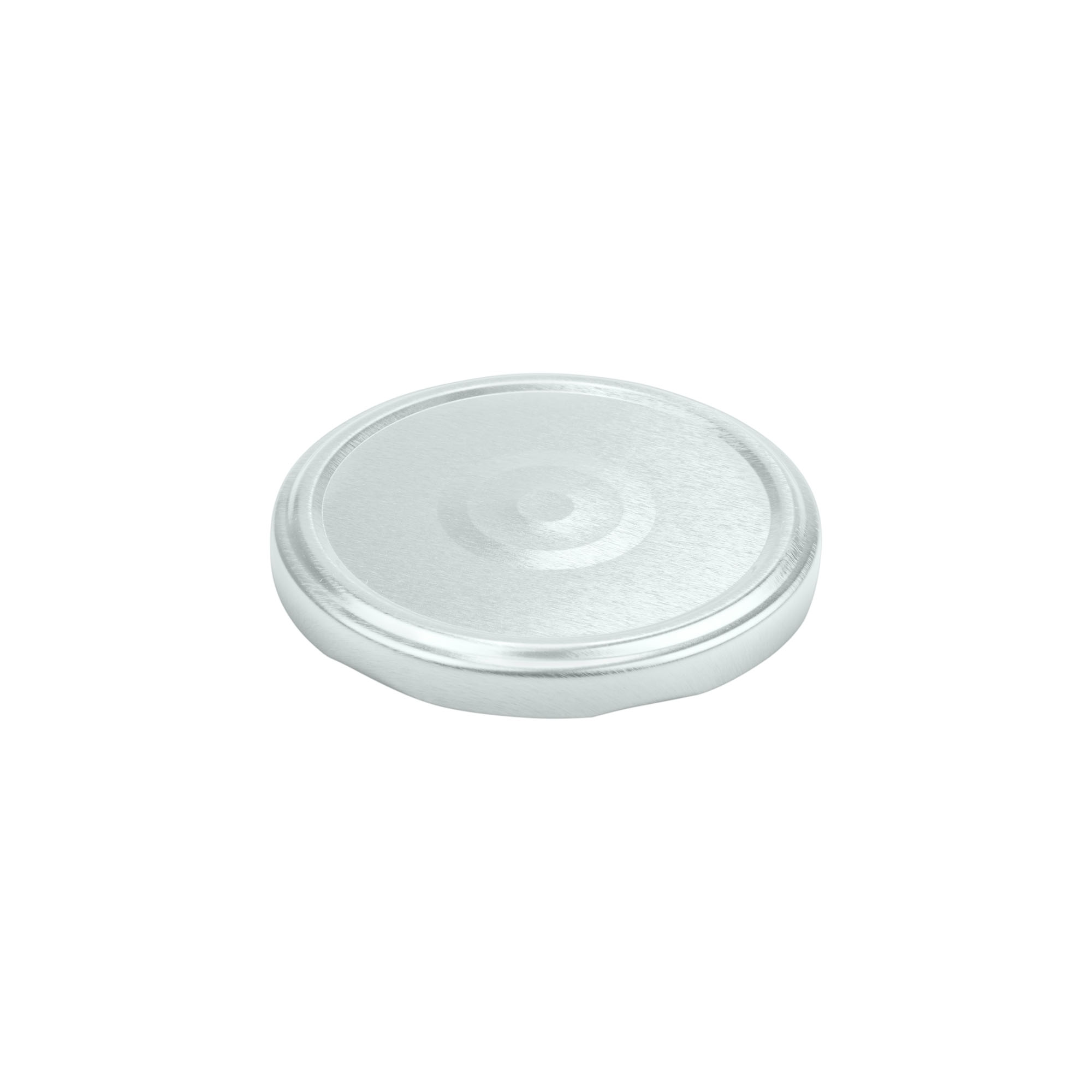 Twist off lid, tinplate, silver, for opening: TO 82 Twist off lid, tinplate, silver, for opening: TO 82