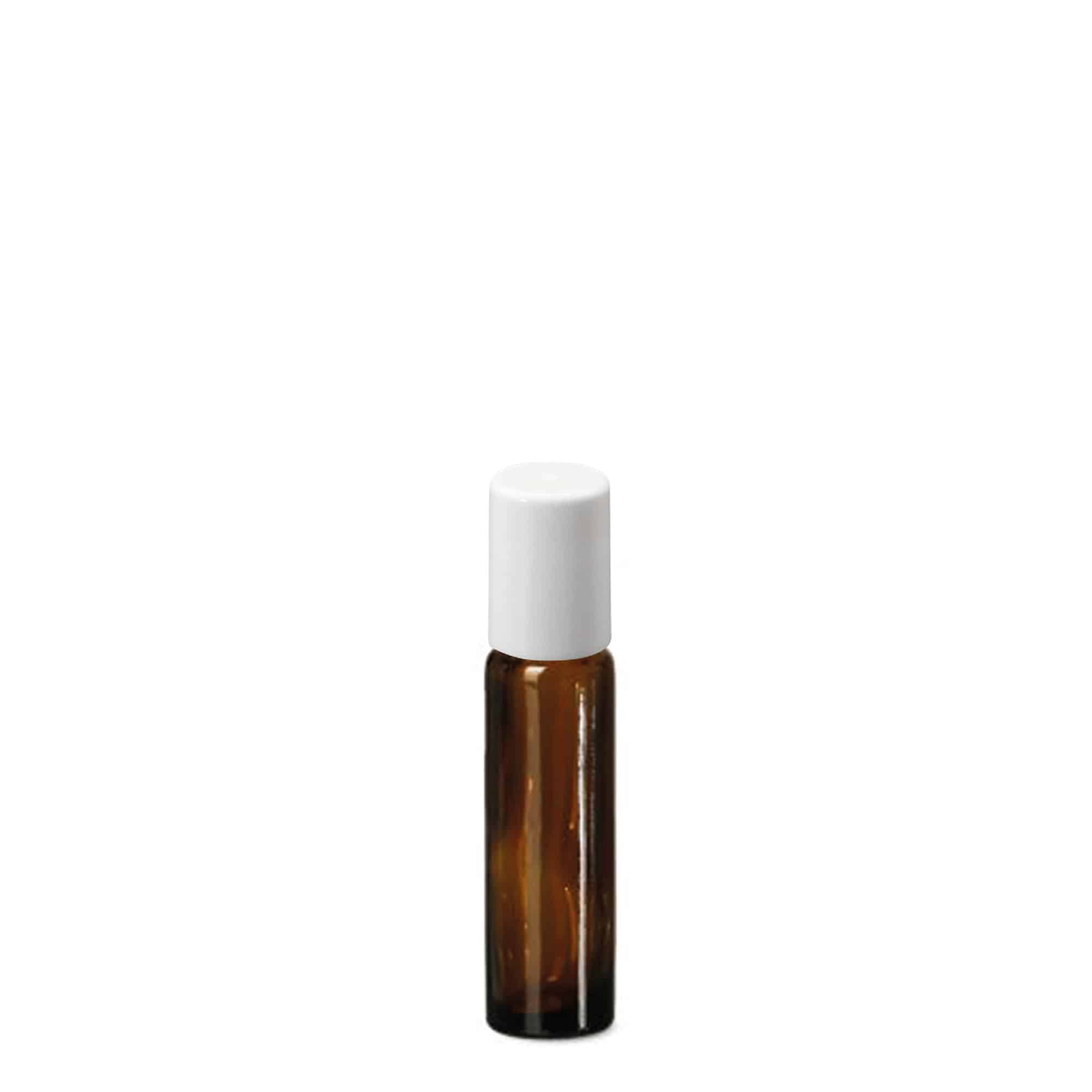 10 ml roll-on bottle, glass, brown, opening: screw cap