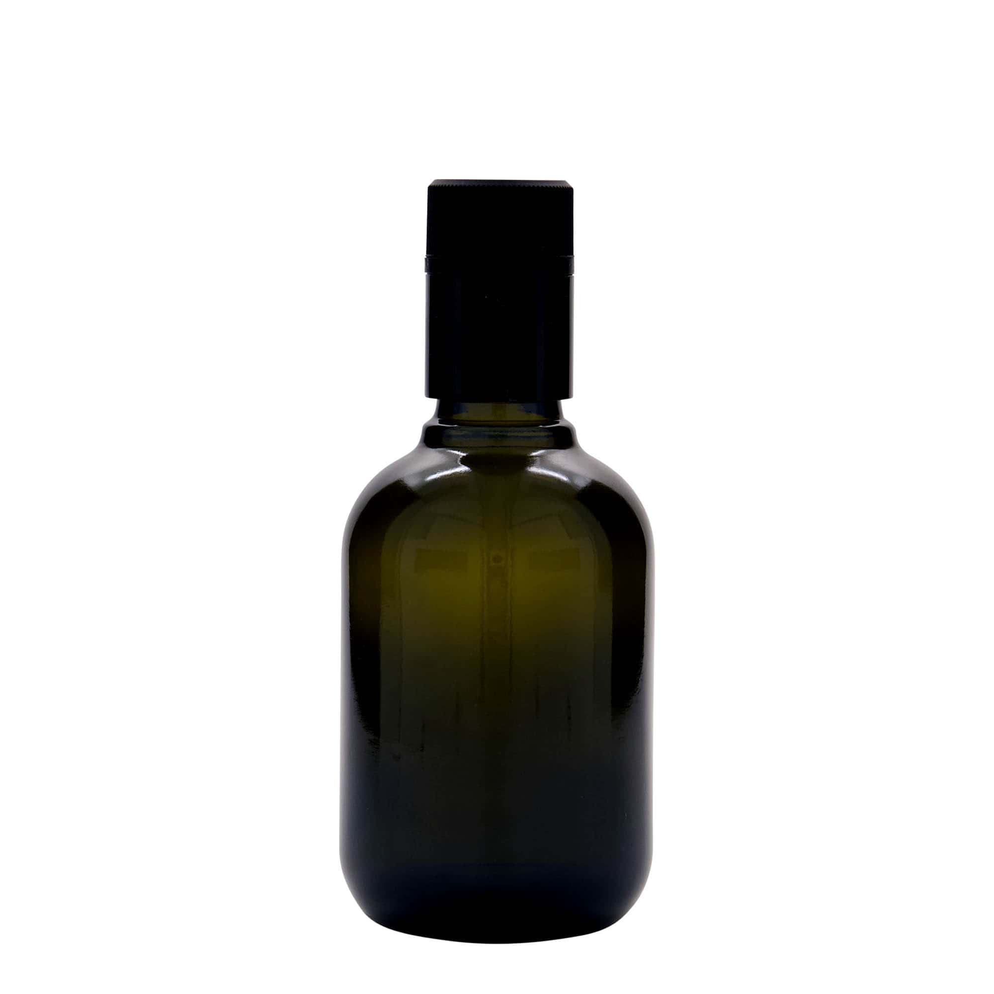 250 ml vinegar/oil bottle ‘Biolio’, glass, antique green, opening: DOP