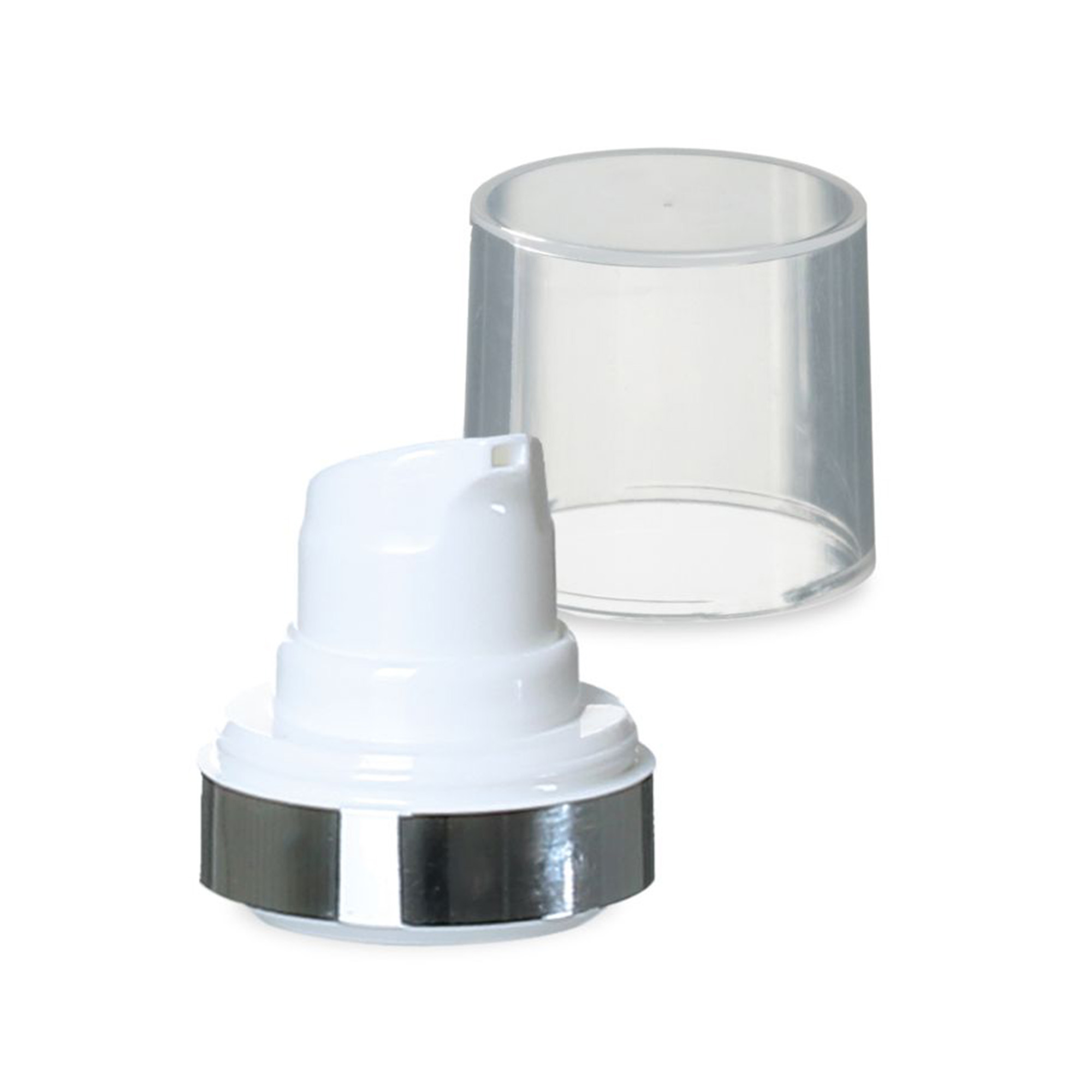 Airless Head Micro Silver Rim + natural-coloured, glossy plug cap