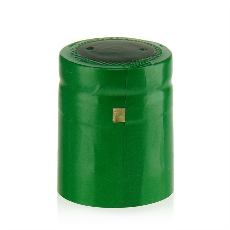 Shrink capsule 32x41, PVC plastic, green Shrink capsule 32x41, PVC plastic, green
