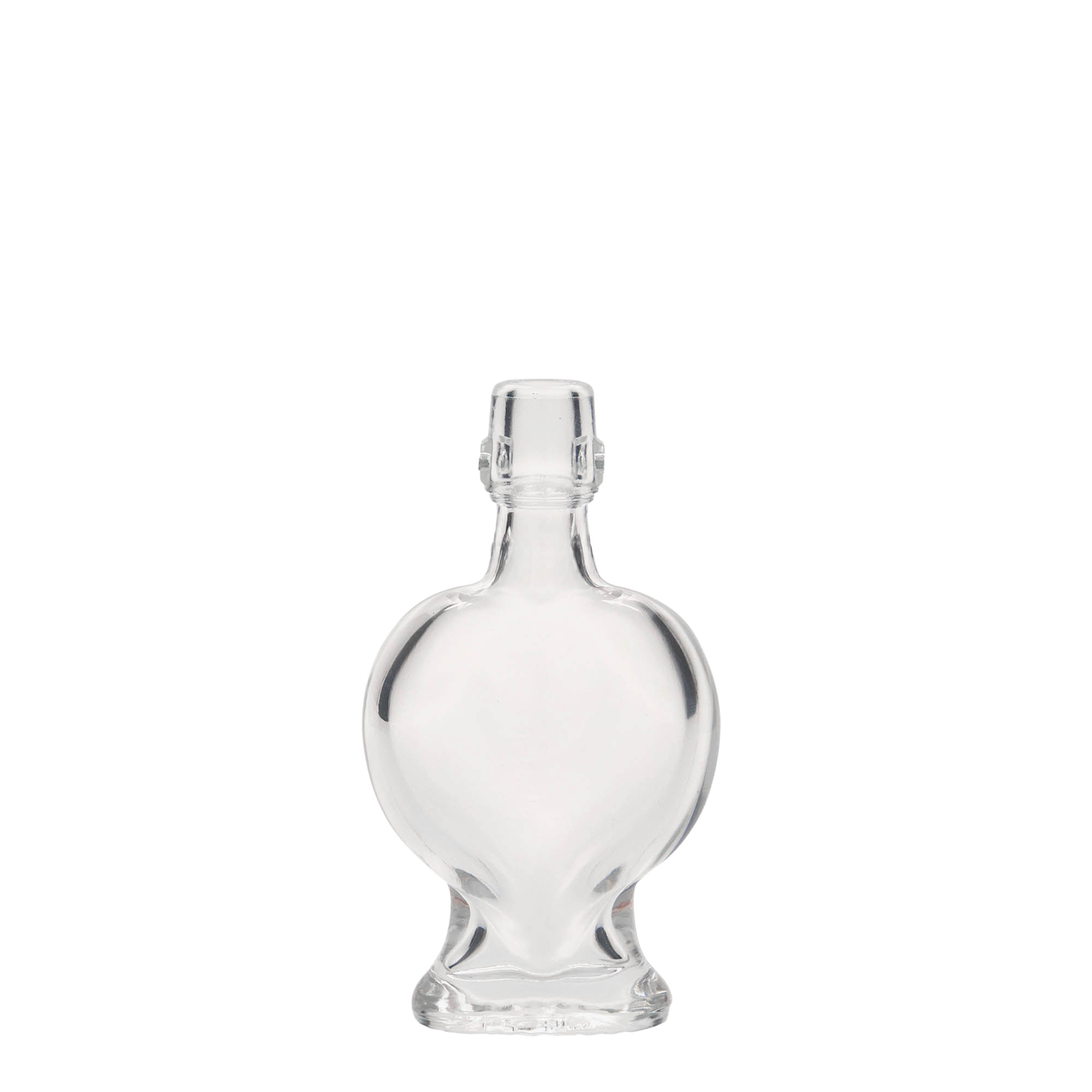40 ml glass bottle 'Heart', opening: swing top closure