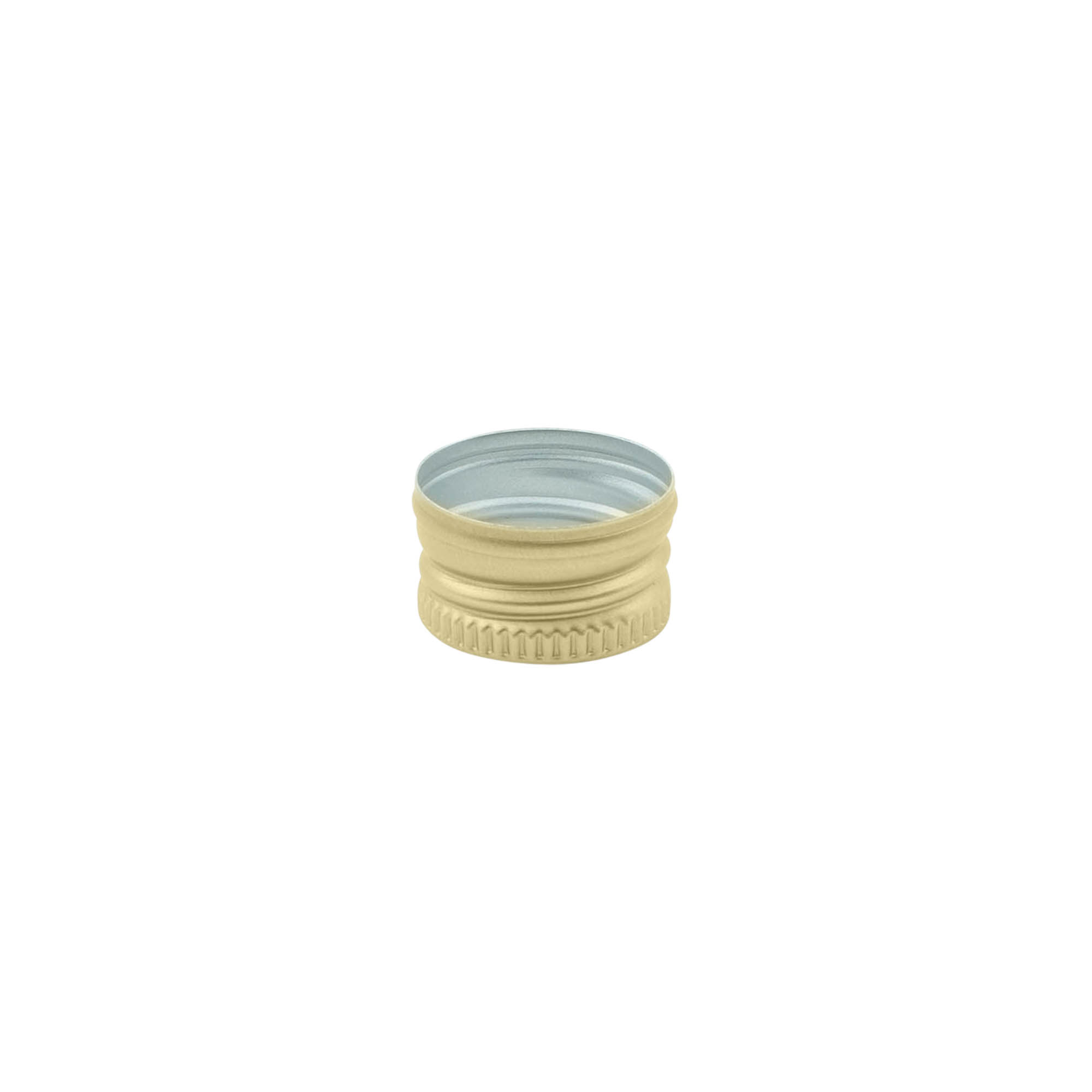Screw cap, metal, gold, for opening: PP 18 Screw cap, metal, gold, for opening: PP 18
