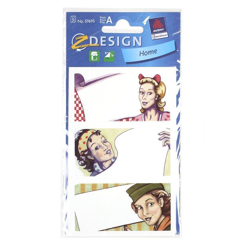 Themed labels 'Pop Art', rectangular, paper, multicolour Themed labels 'Pop Art', rectangular, paper, multicolour
