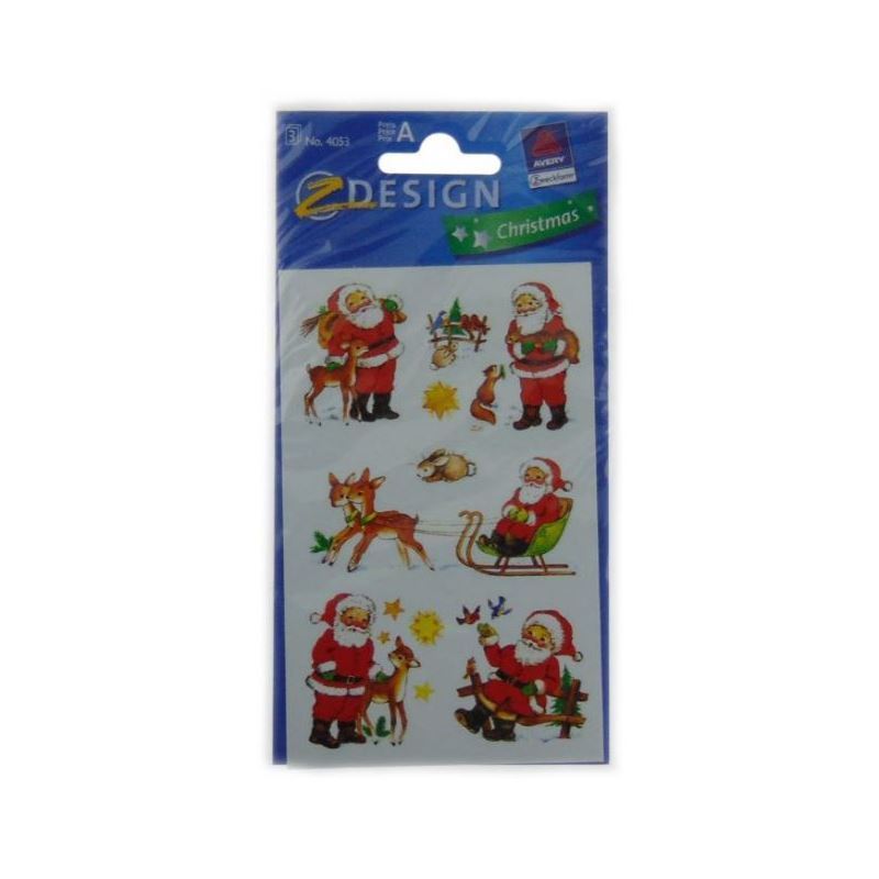 Themed stickers 'Santa Claus', paper, multicolour Themed stickers 'Santa Claus', paper, multicolour