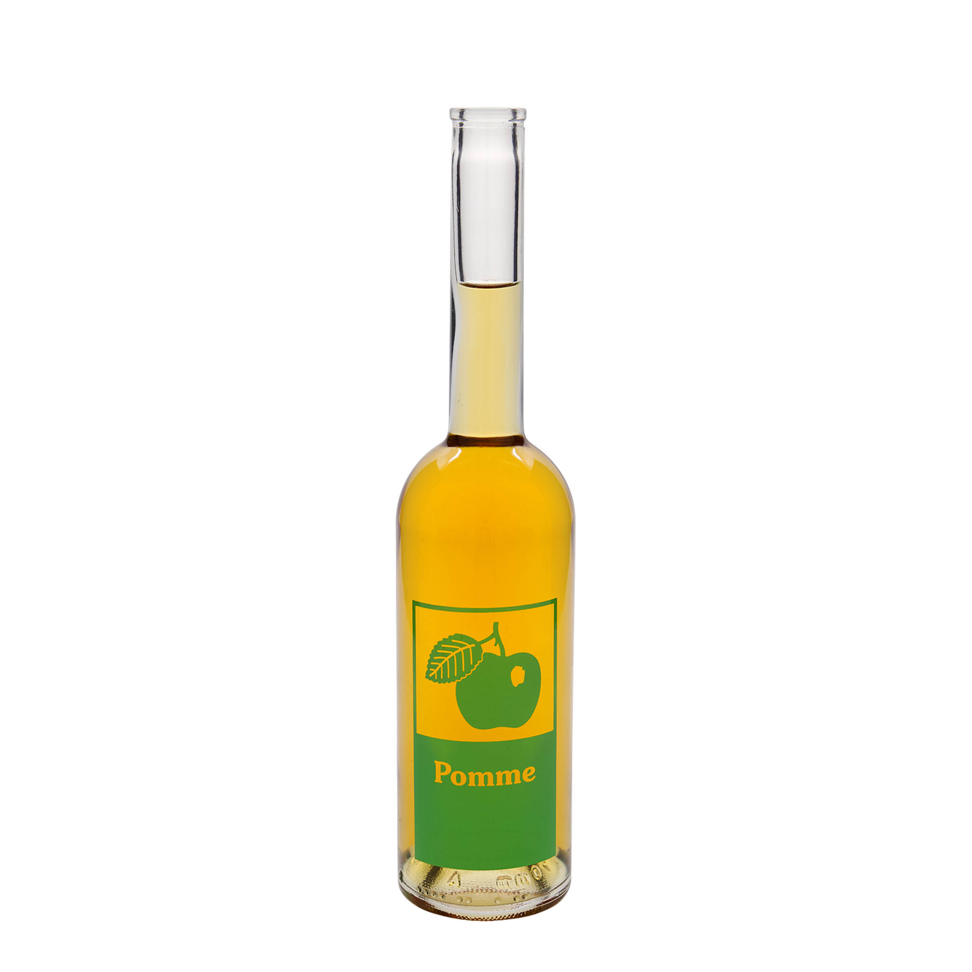 500 ml glass bottle 'Opera', design: apple, opening: cork