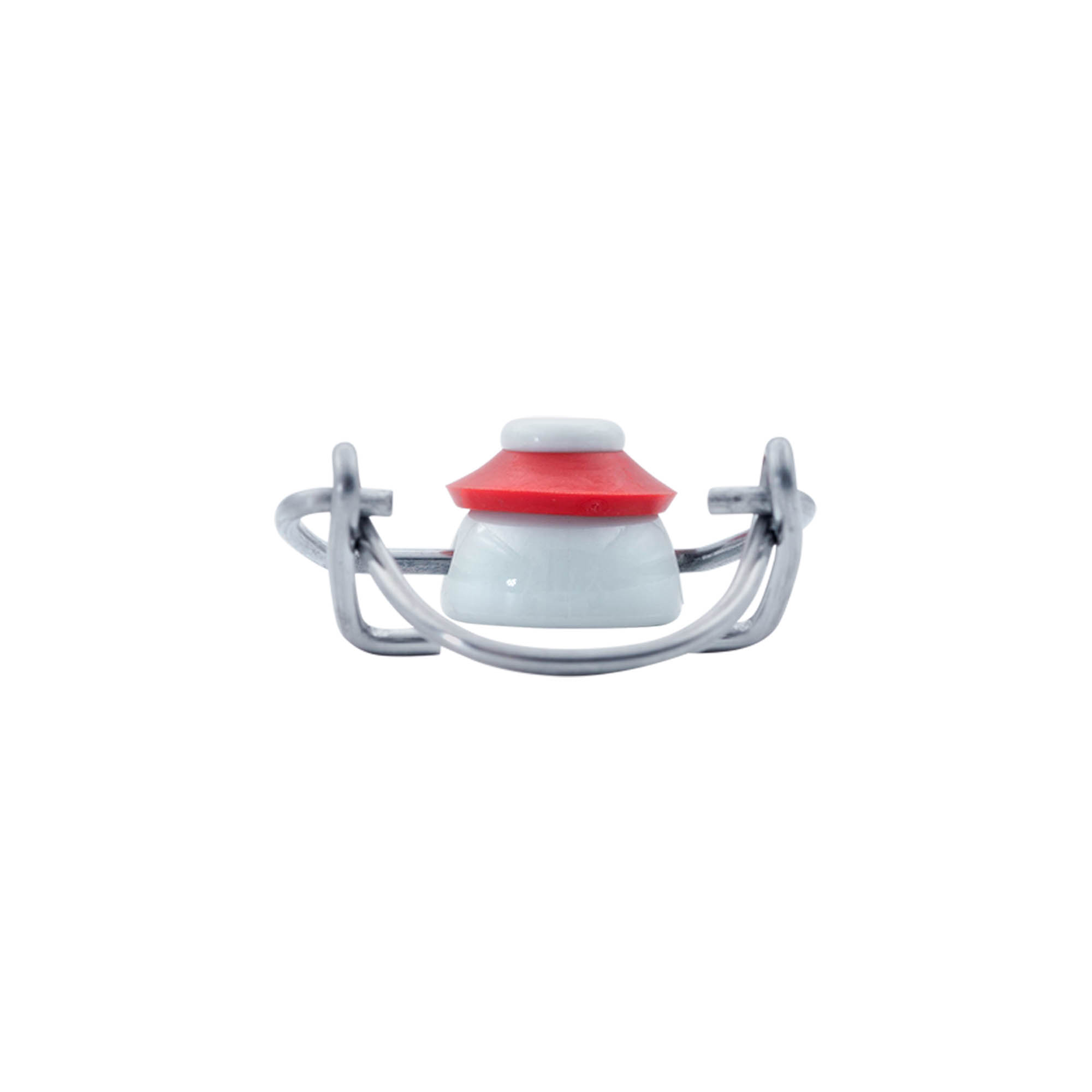 Standard clip lock #, plastic, red-white
