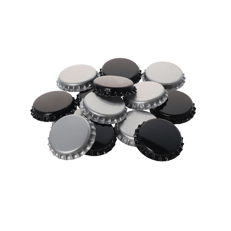 Crown caps 29 mm, metal, black Crown caps 29 mm, metal, black