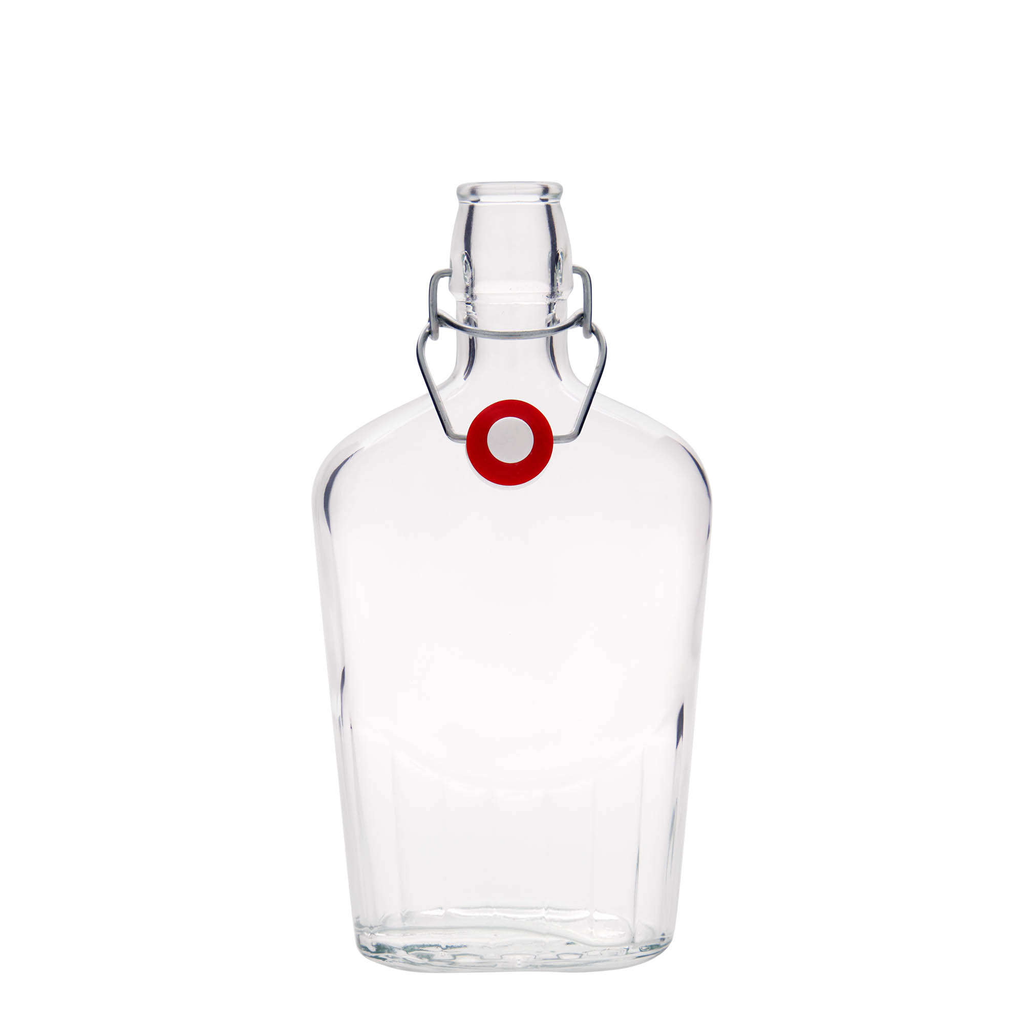 500 ml glass bottle 'Fiaschetta', oval, opening: swing top closure