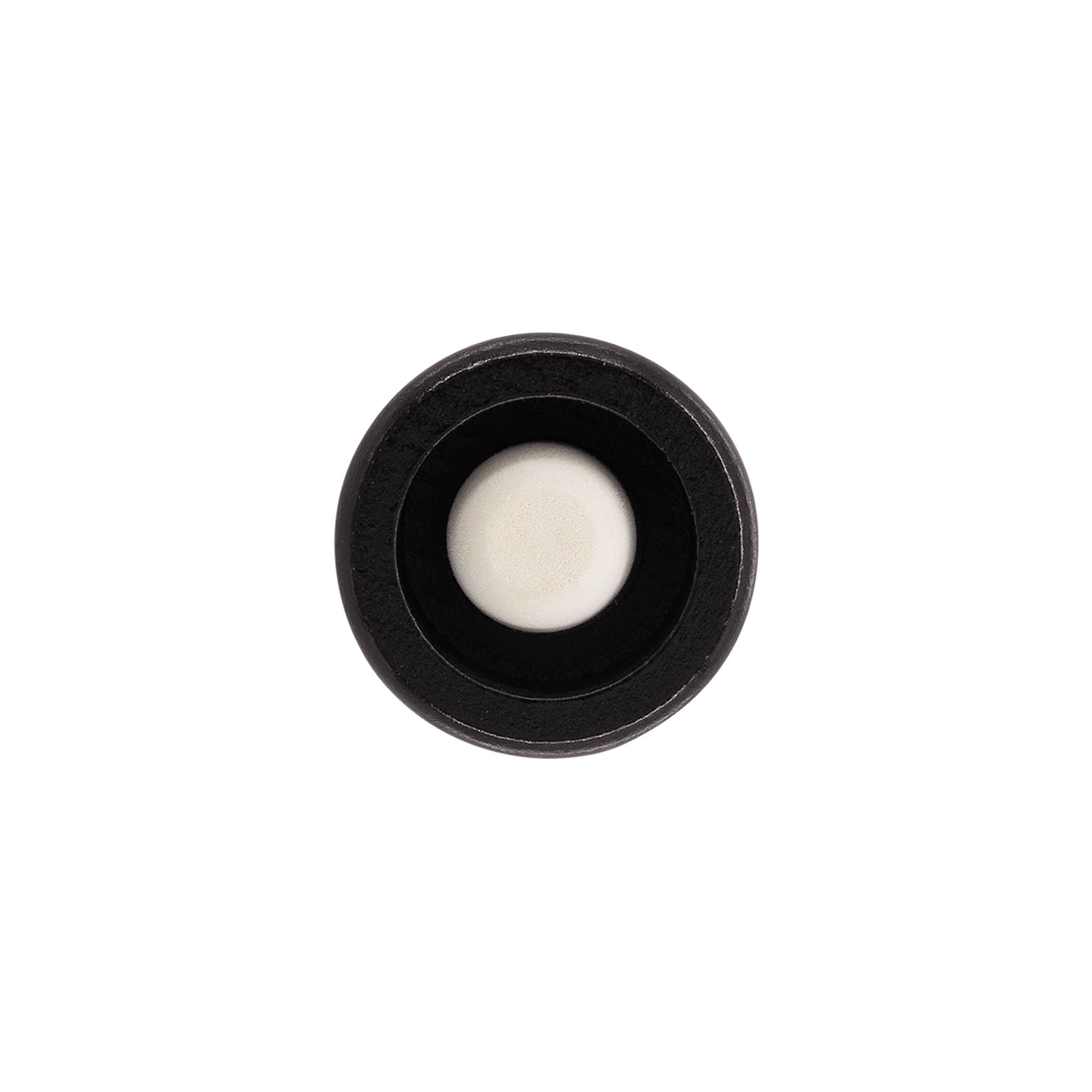 19 mm mushroom cork, wood/plastic, black, for opening: cork