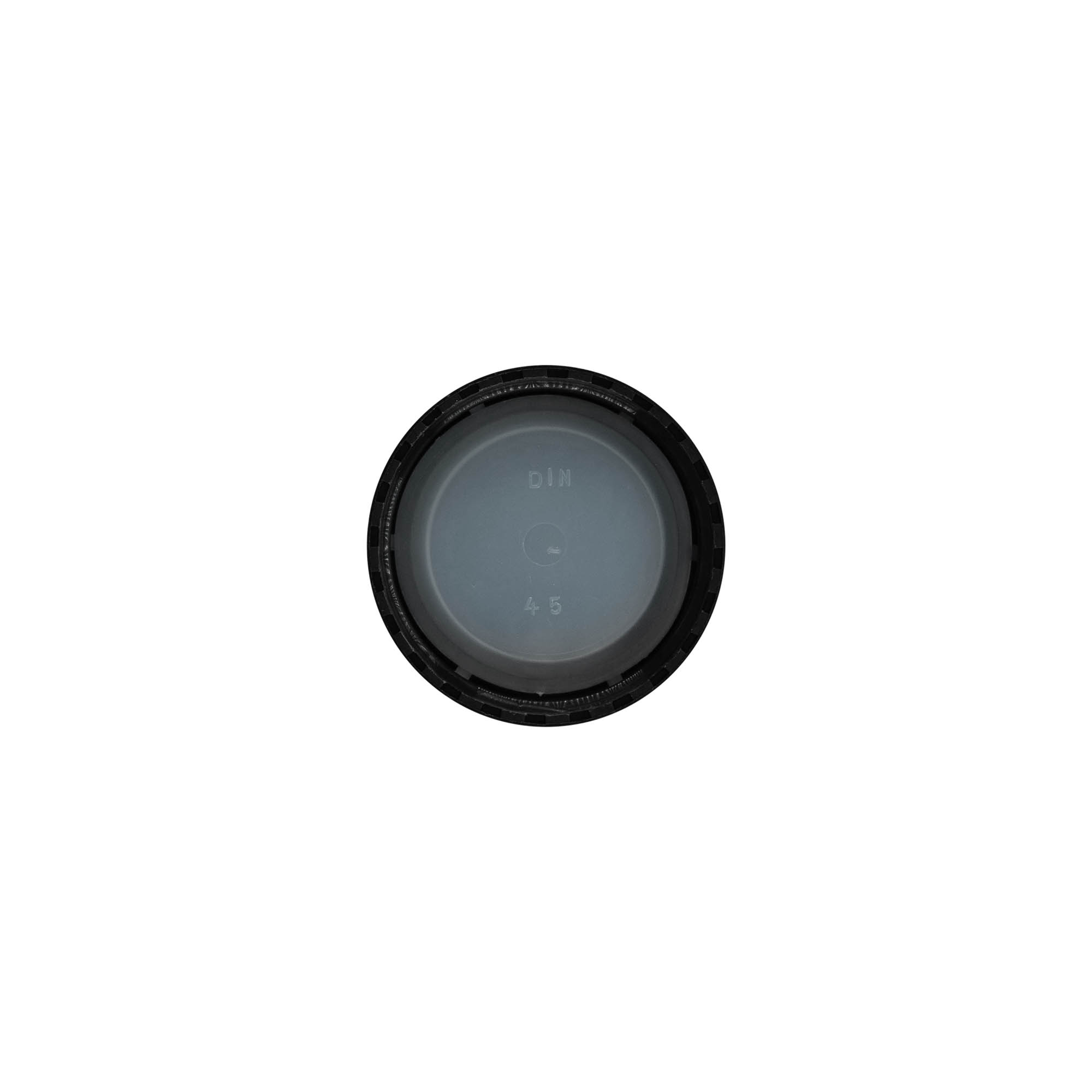 Screw cap, PP plastic, black, for opening: DIN 45 Screw cap, PP plastic, black, for opening: DIN 45