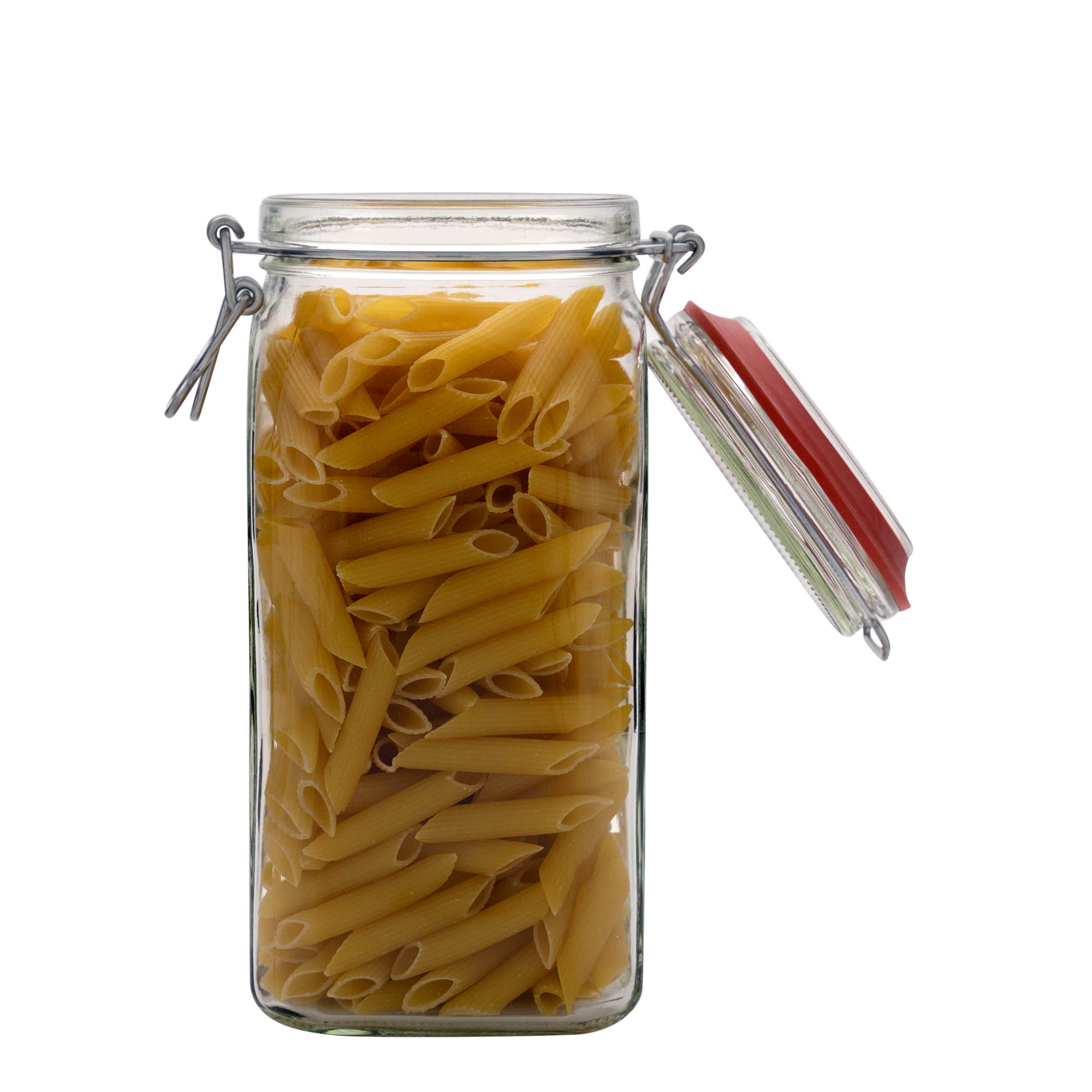 1,540 ml wire bail jar #, square, opening: wire bail closure