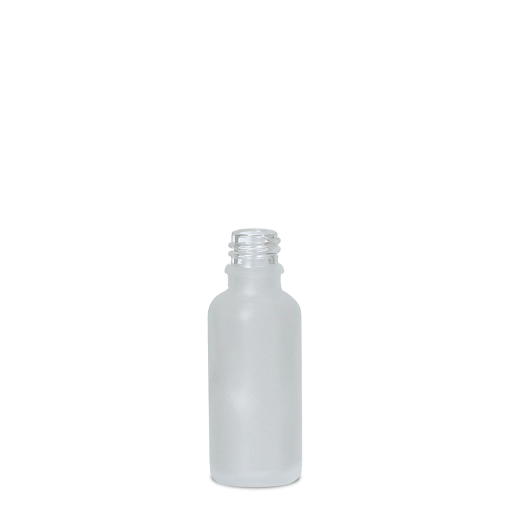 30 ml medicine bottle, glass, frosted, neck: DIN 18 30 ml medicine bottle, glass, frosted, neck: DIN 18