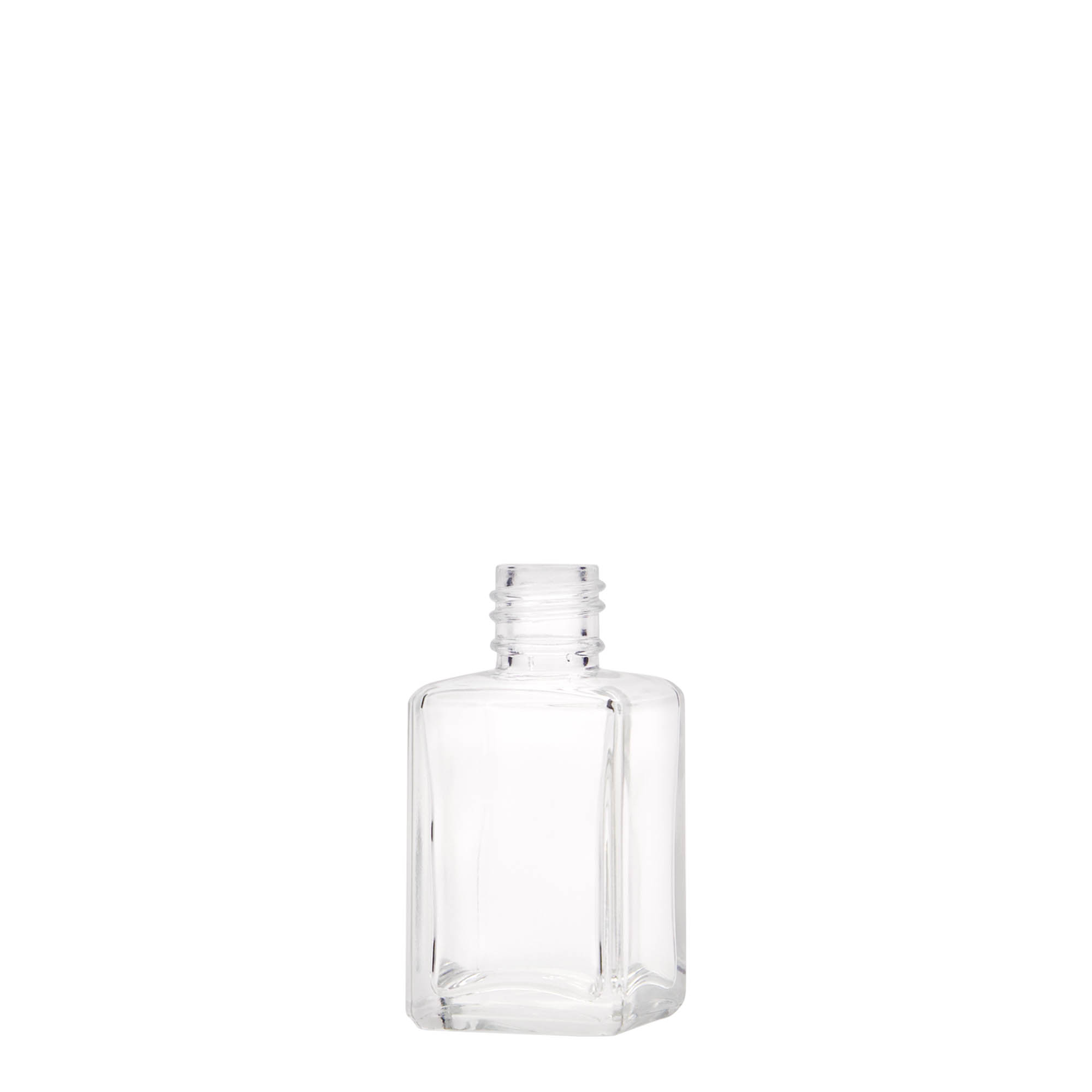 30 ml glass bottle 'Tamme', square, opening: PP 18 30 ml glass bottle 'Tamme', square, opening: PP 18