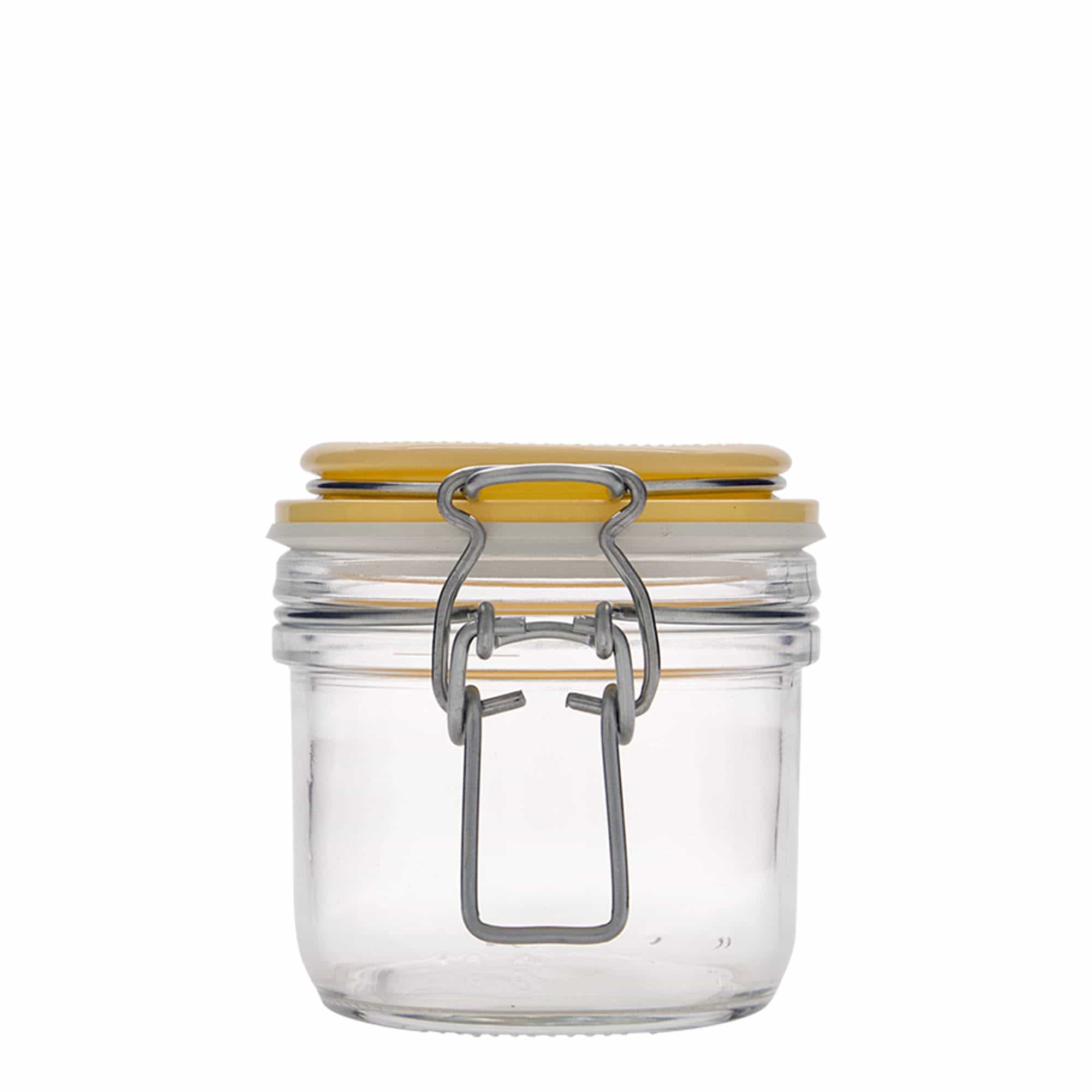 200 ml wire bail jar ‘Fido’, yellow, opening: wire bail closure