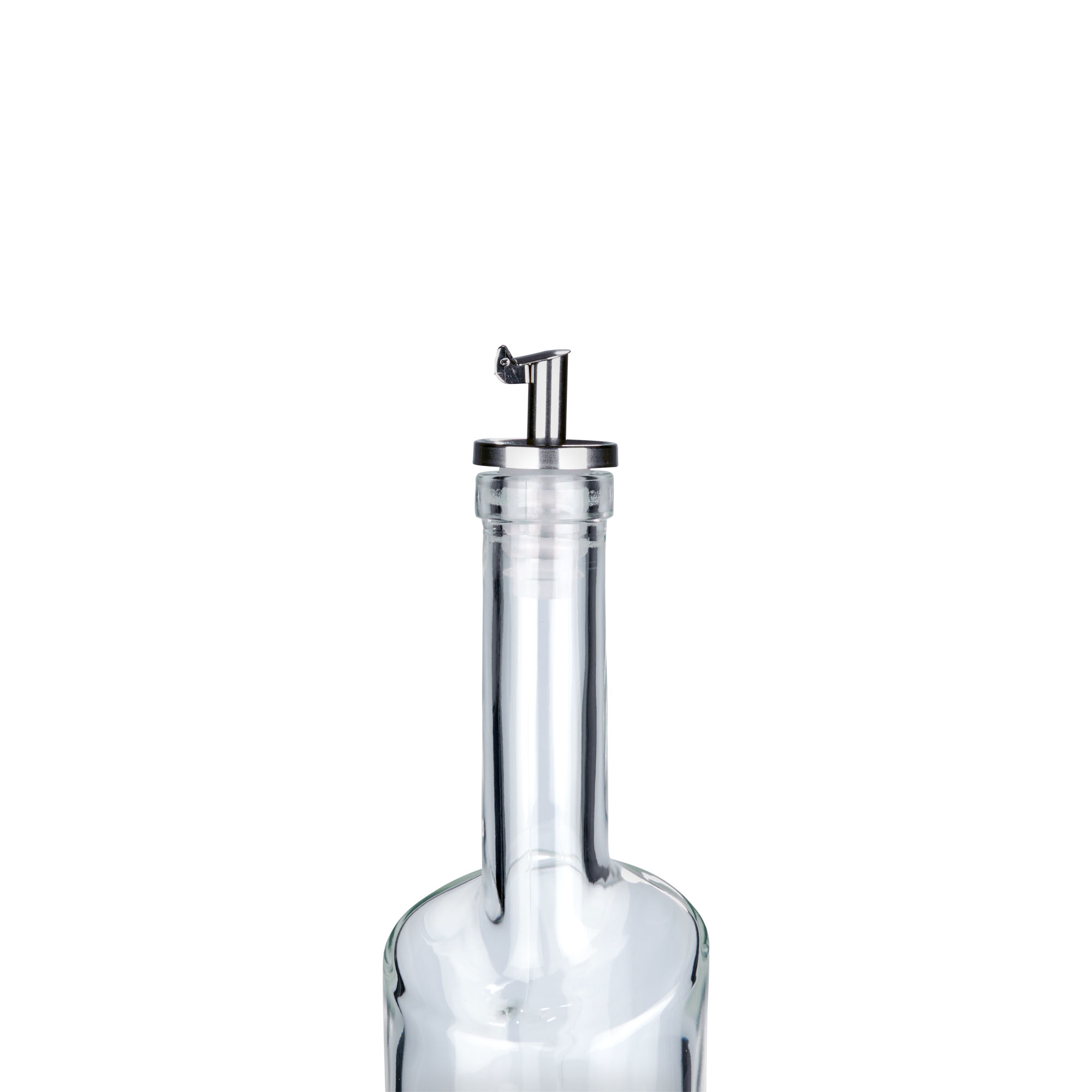 Spout for vinegar, stainless steel, silver