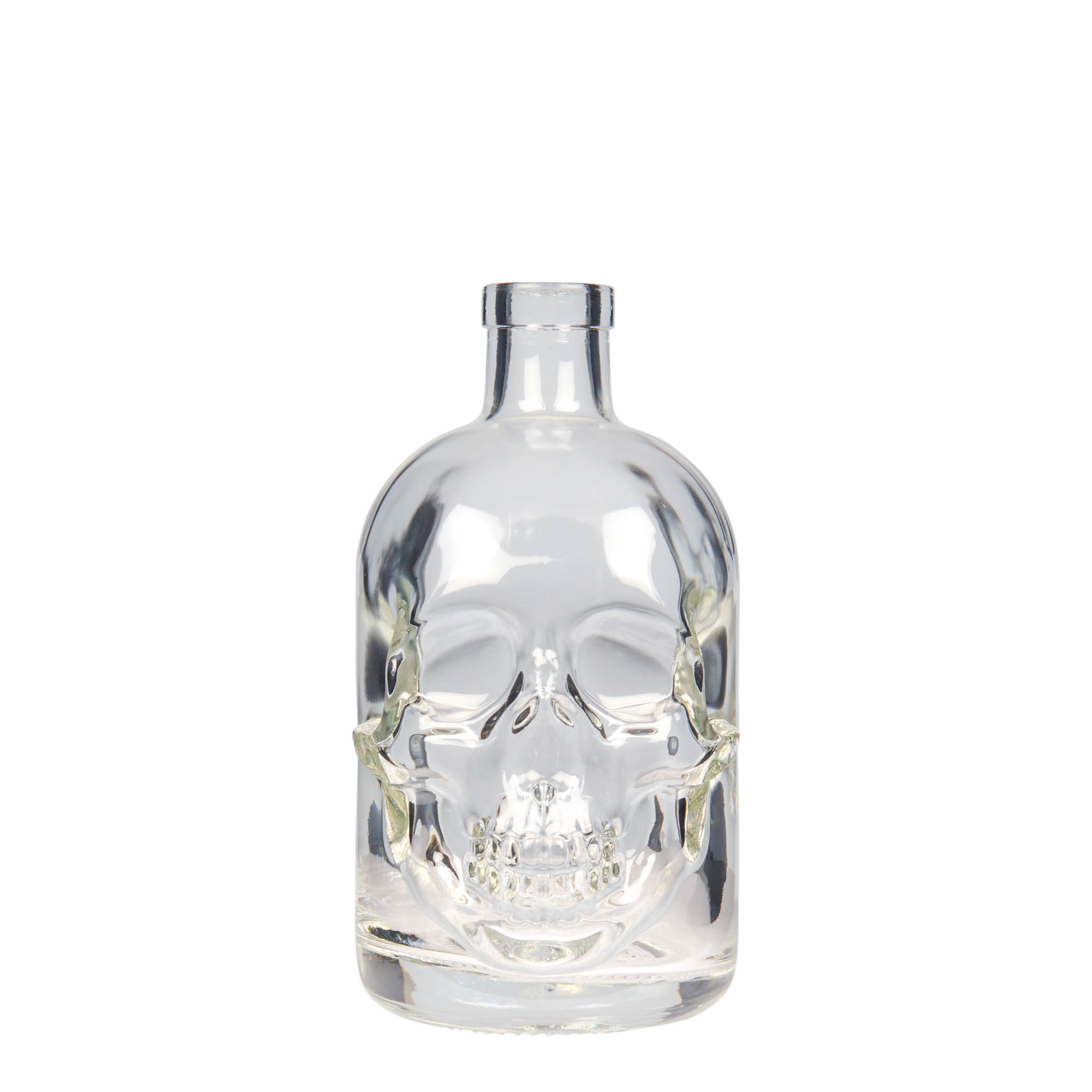 500 ml glass bottle 'Skull', opening: cork