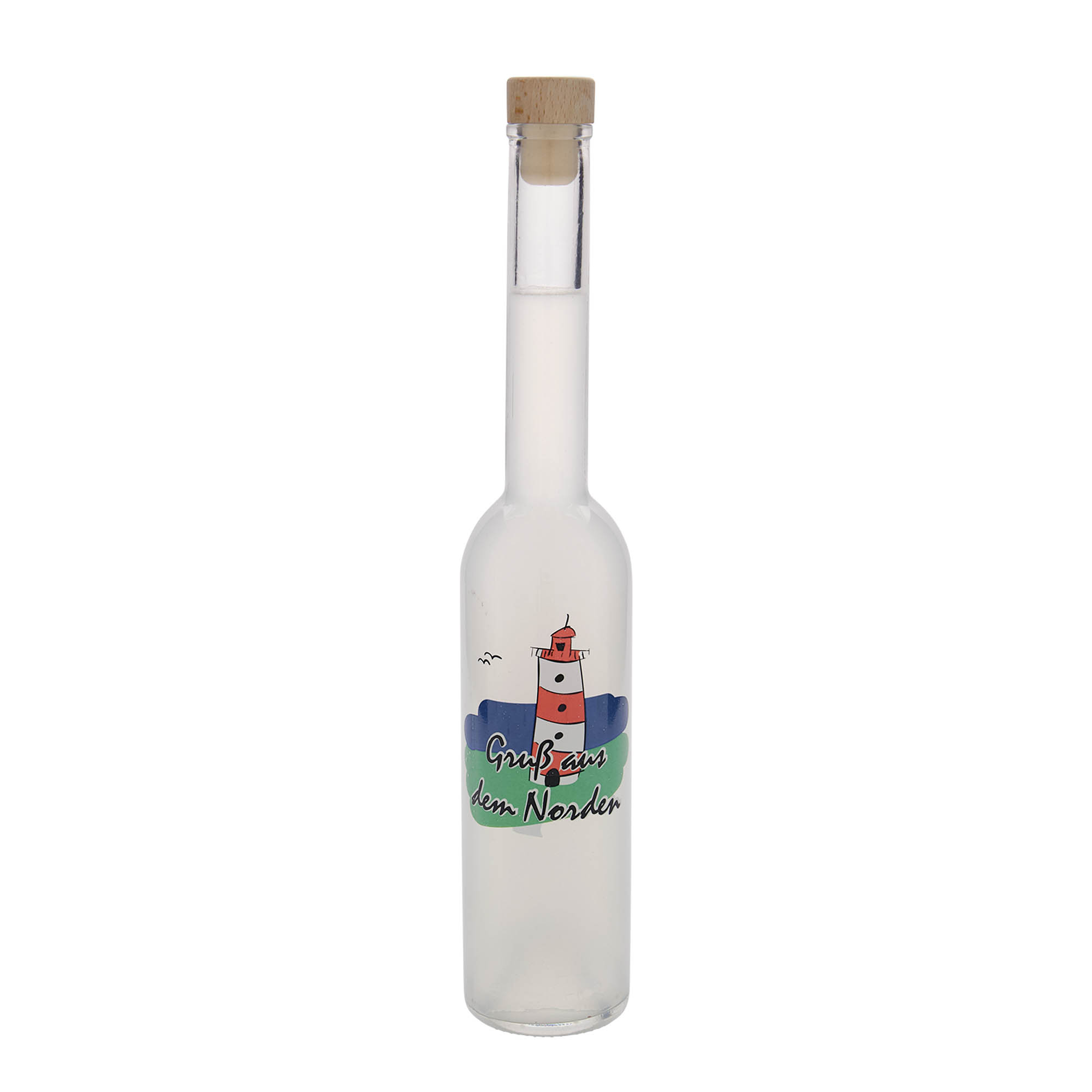 350 ml glass bottle 'Opera', design: North, opening: cork