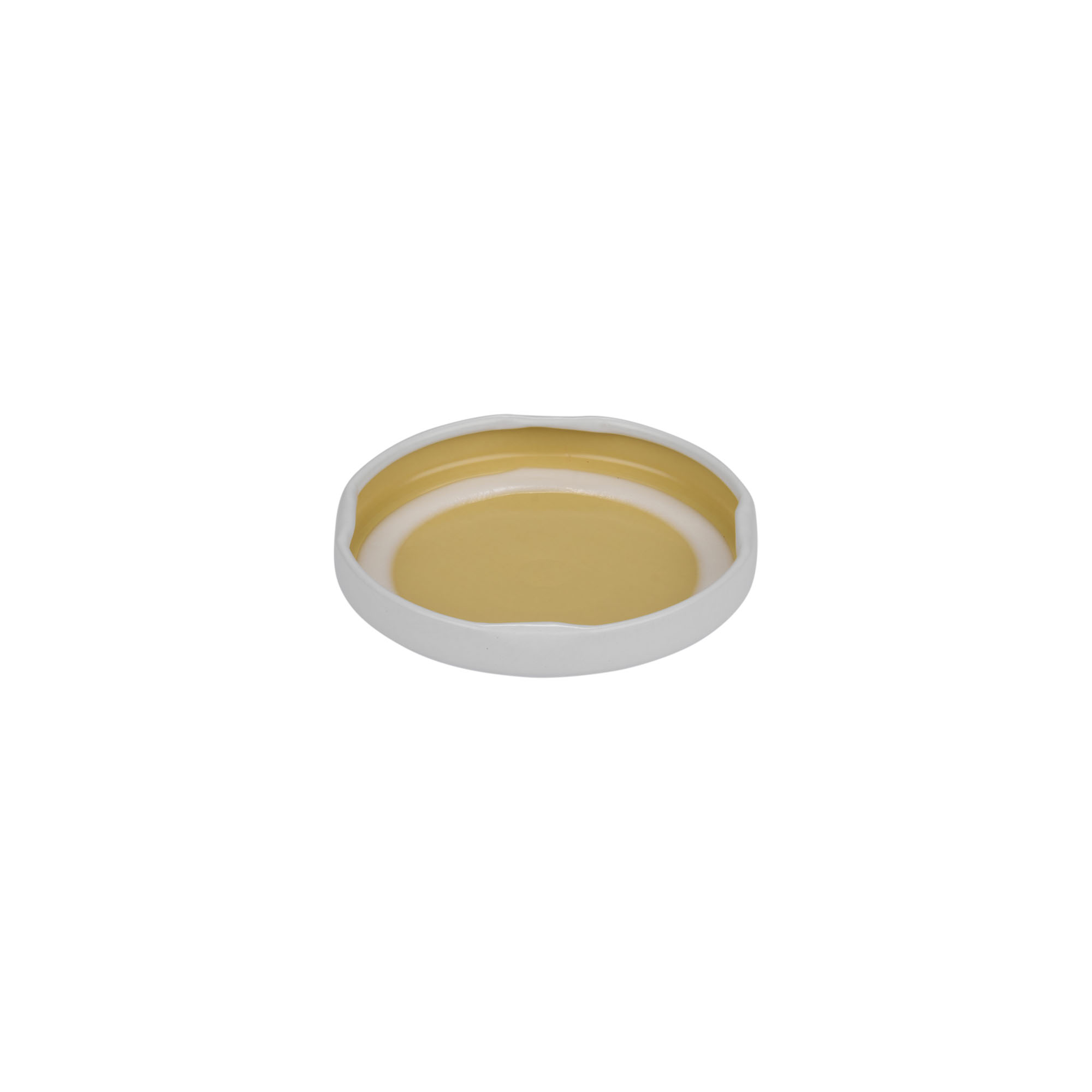 Twist off lid, tinplate, white, for opening: TO 58