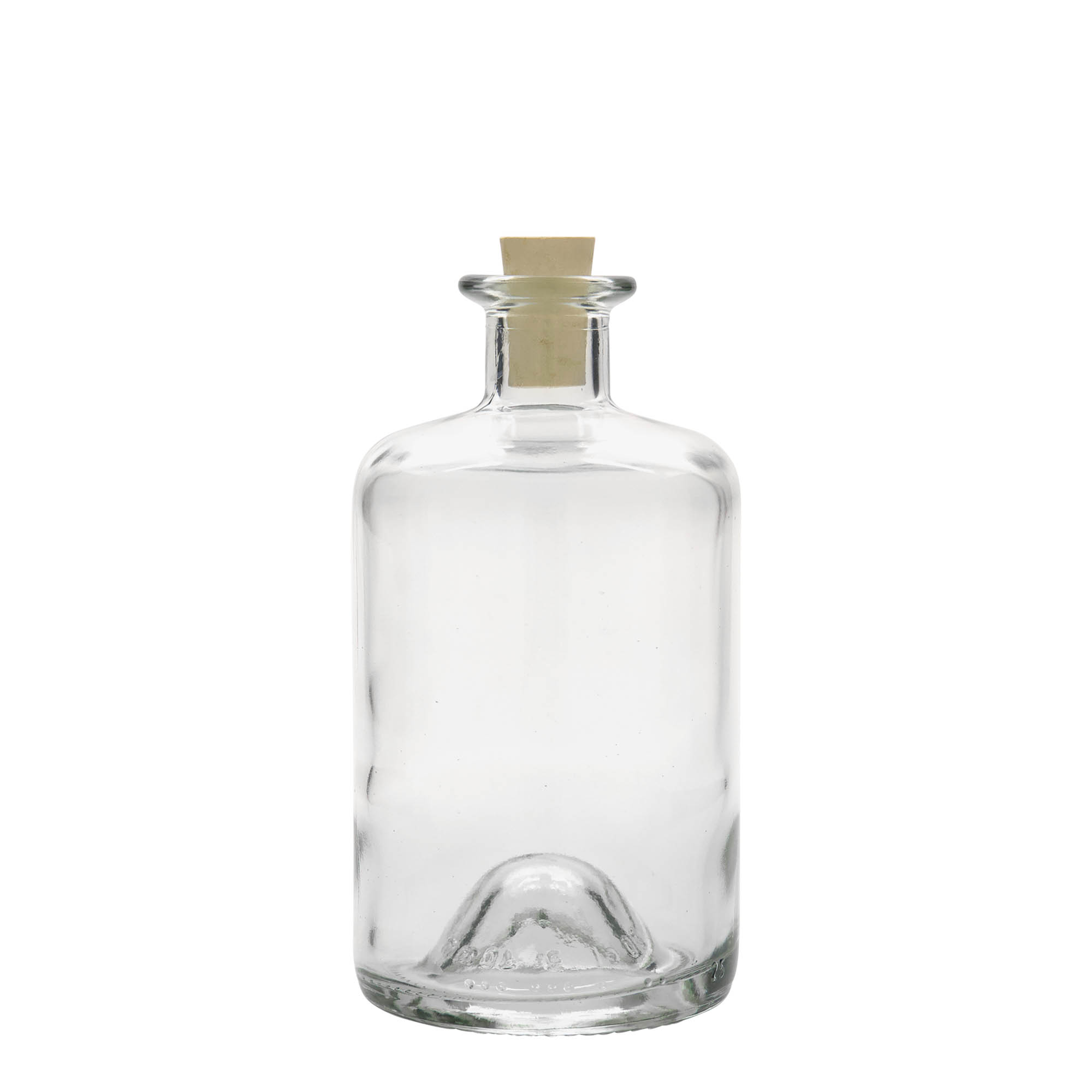 500 ml glass bottle apothecary, opening: cork