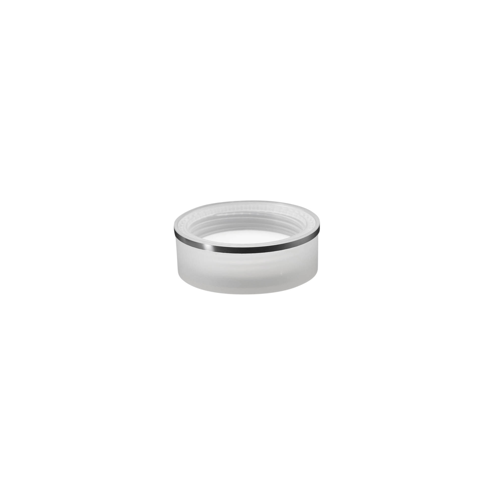 Screw cap 'Clear/Platinum Edition', PP plastic, white, for opening: 45/2P