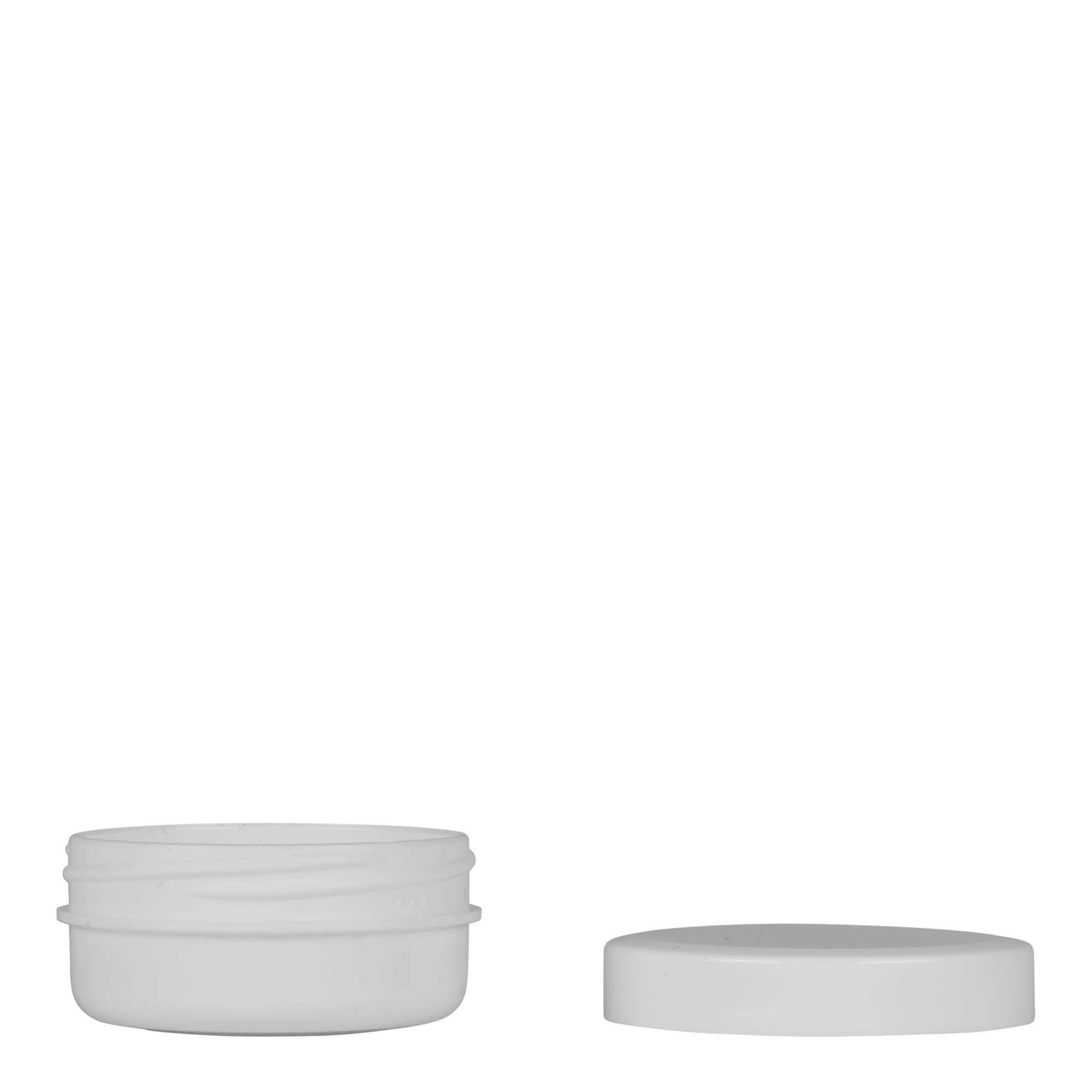 12 ml plastic jar 'White Line', PP, white, opening: screw cap