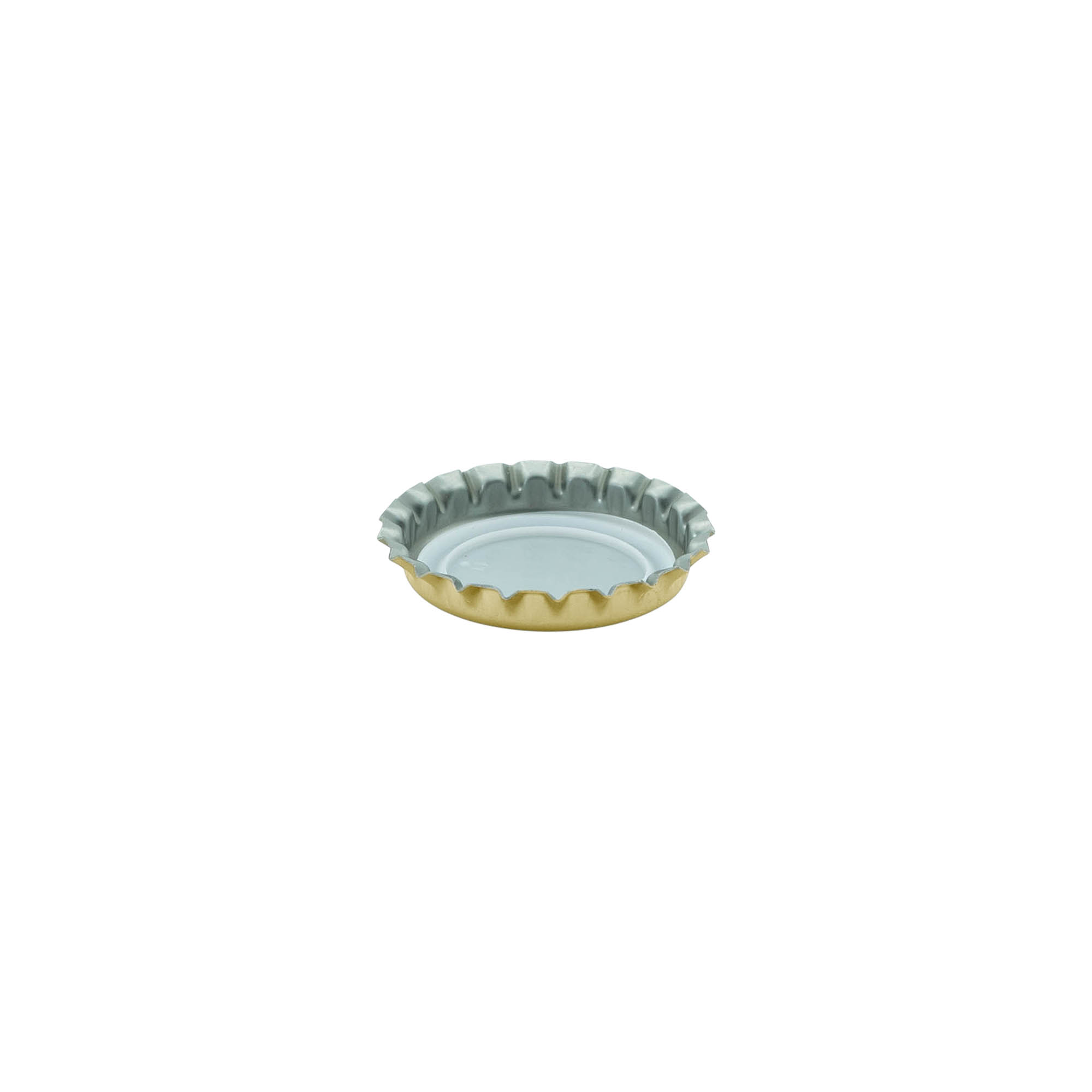 Crown caps 26 mm, metal, gold Crown caps 26 mm, metal, gold