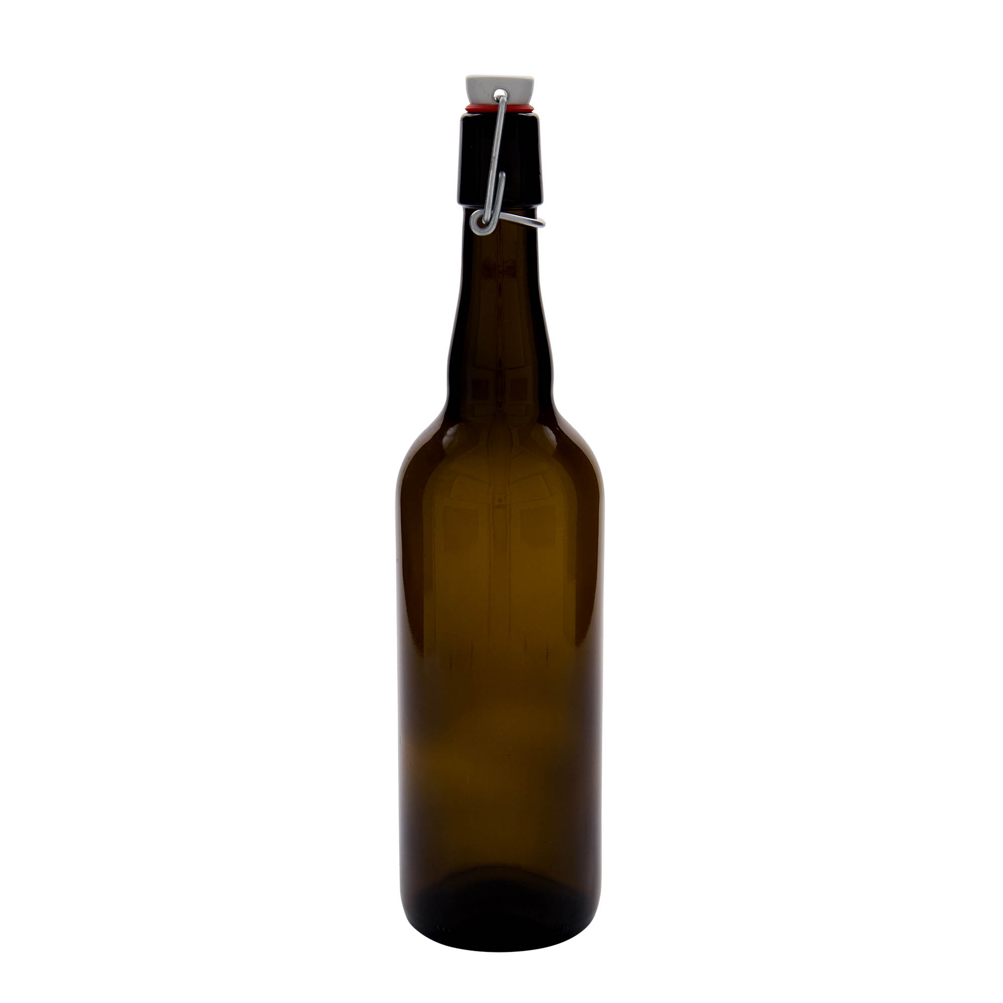 750 ml beer bottle Belgium, glass, brown, opening: swing top closure 750 ml beer bottle Belgium, glass, brown, opening: swing top closure