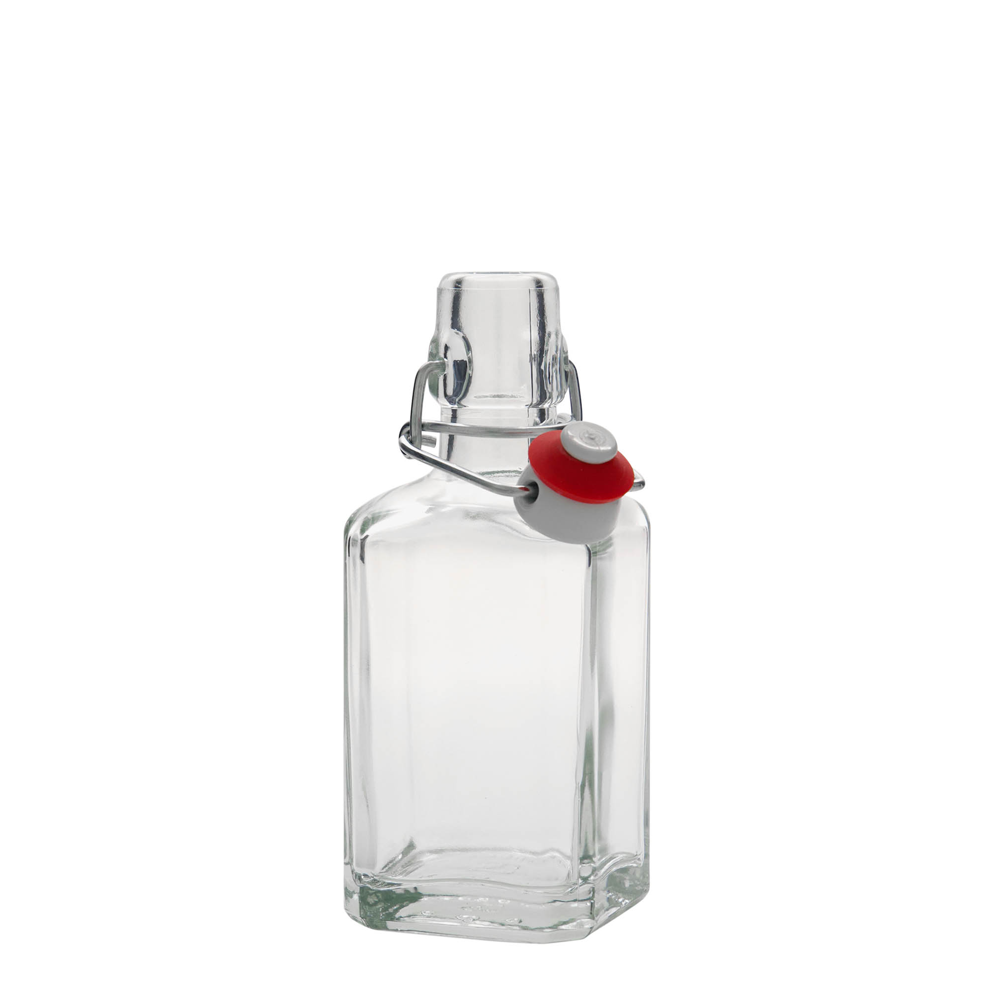 250 ml glass bottle 'Rialto', square, opening: swing top closure