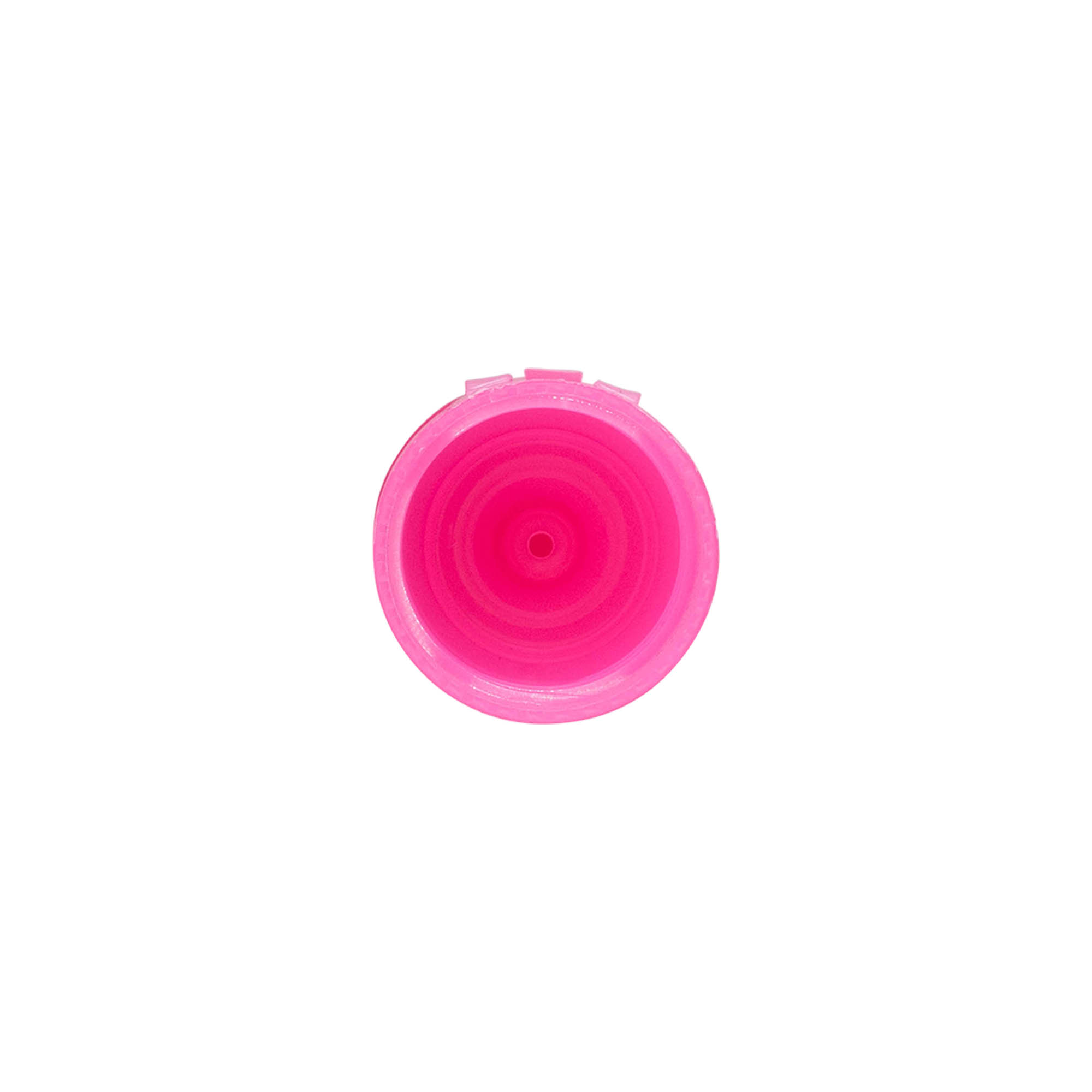 Hinged screw cap, PP plastic, pink, for opening: 24/410