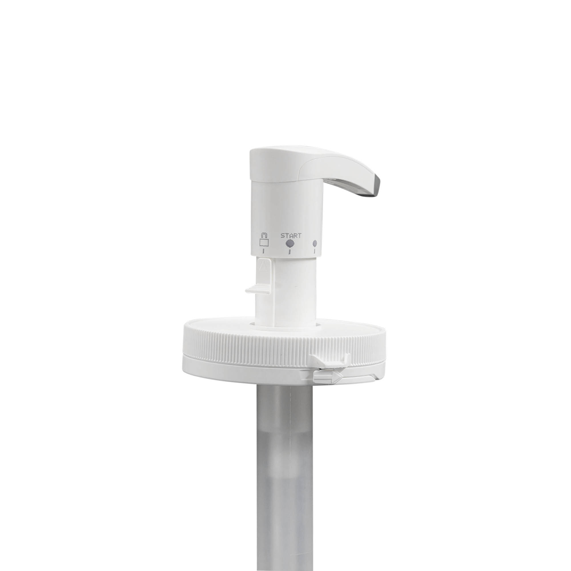 Dispenser pump for 655 ml 'Securibox', PE plastic, white, for opening: screw cap Dispenser pump for 655 ml 'Securibox', PE plastic, white, for opening: screw cap