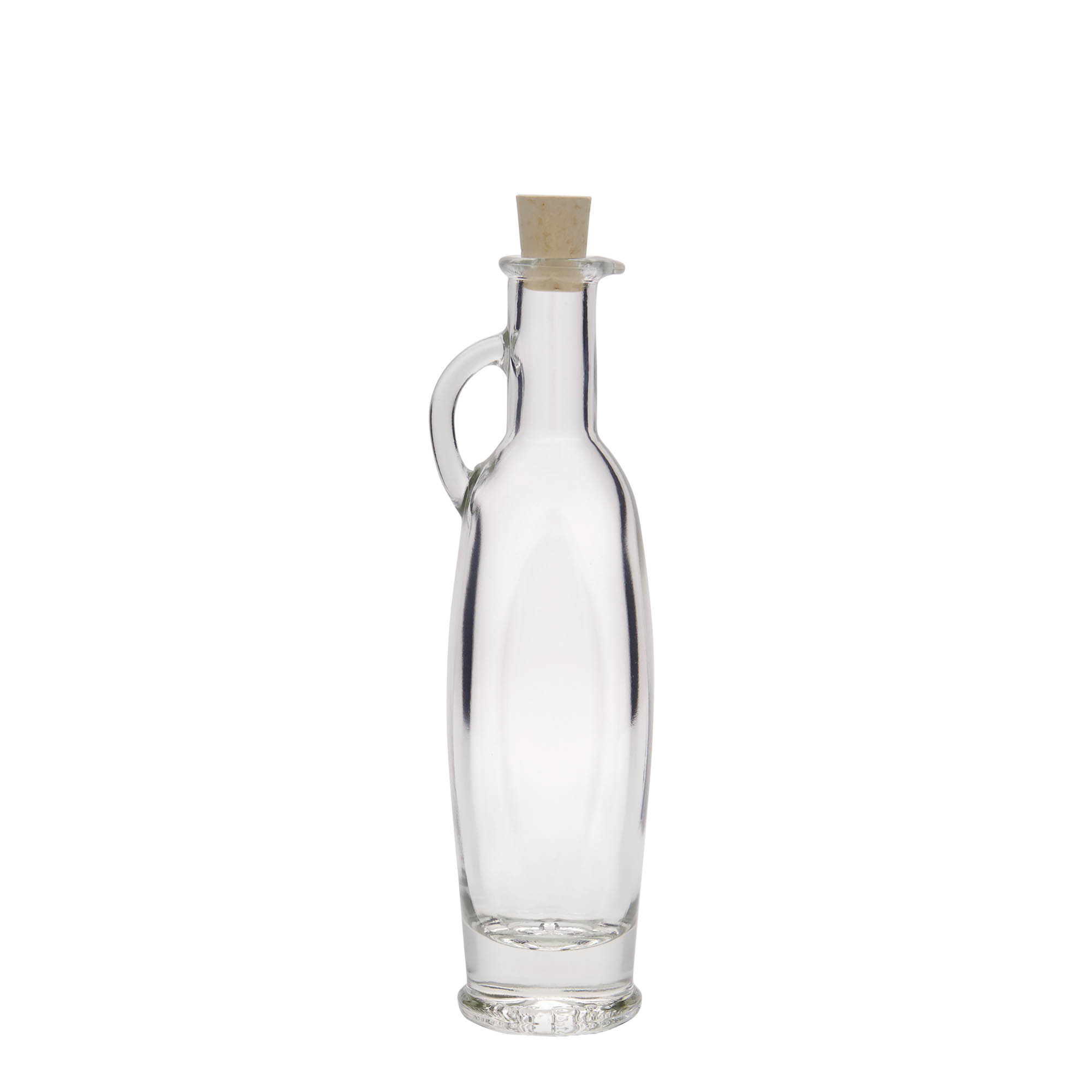 100 ml glass bottle 'Eleganta', oval, opening: cork