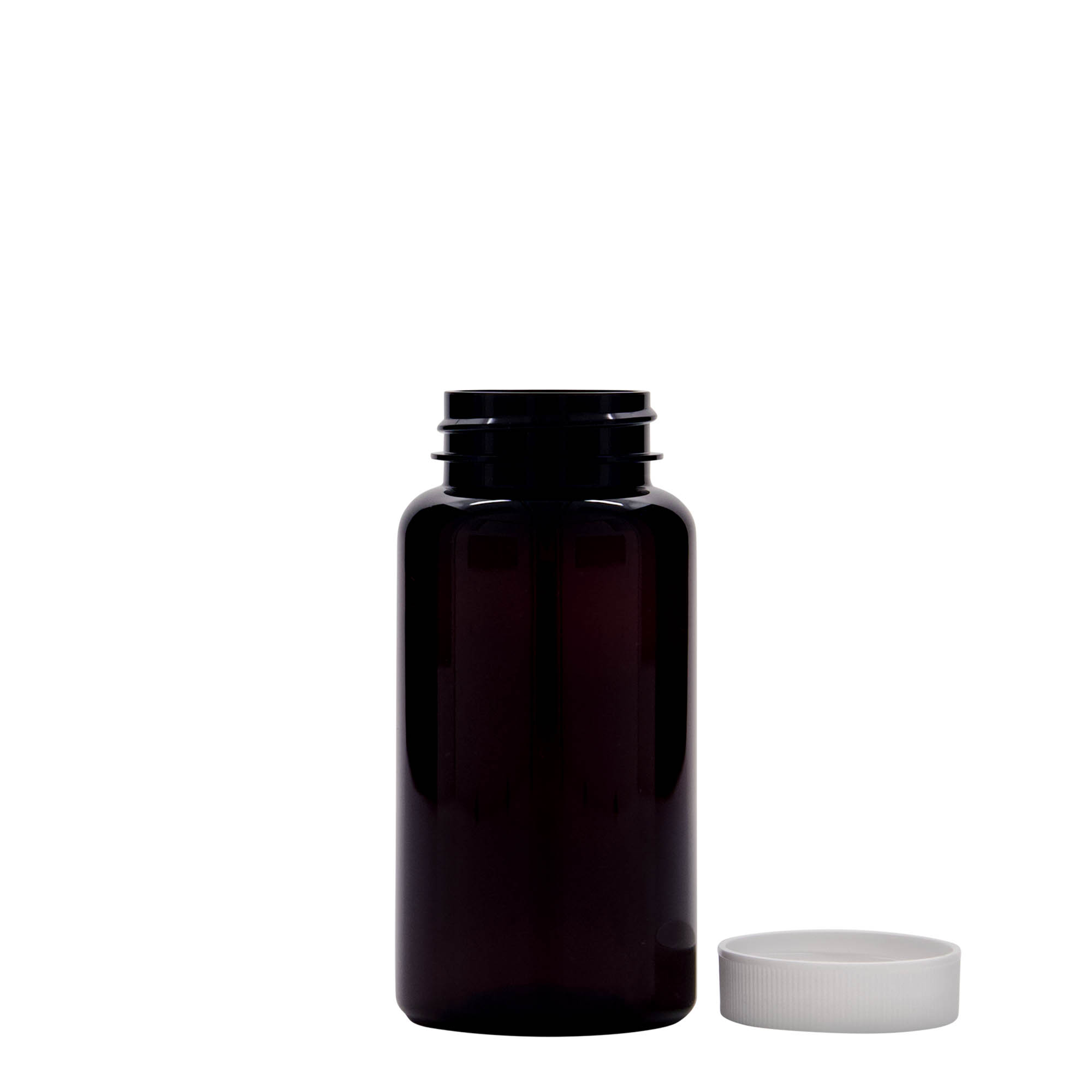 150 ml PET container, plastic, brown, opening: 38/400 150 ml PET container, plastic, brown, opening: 38/400